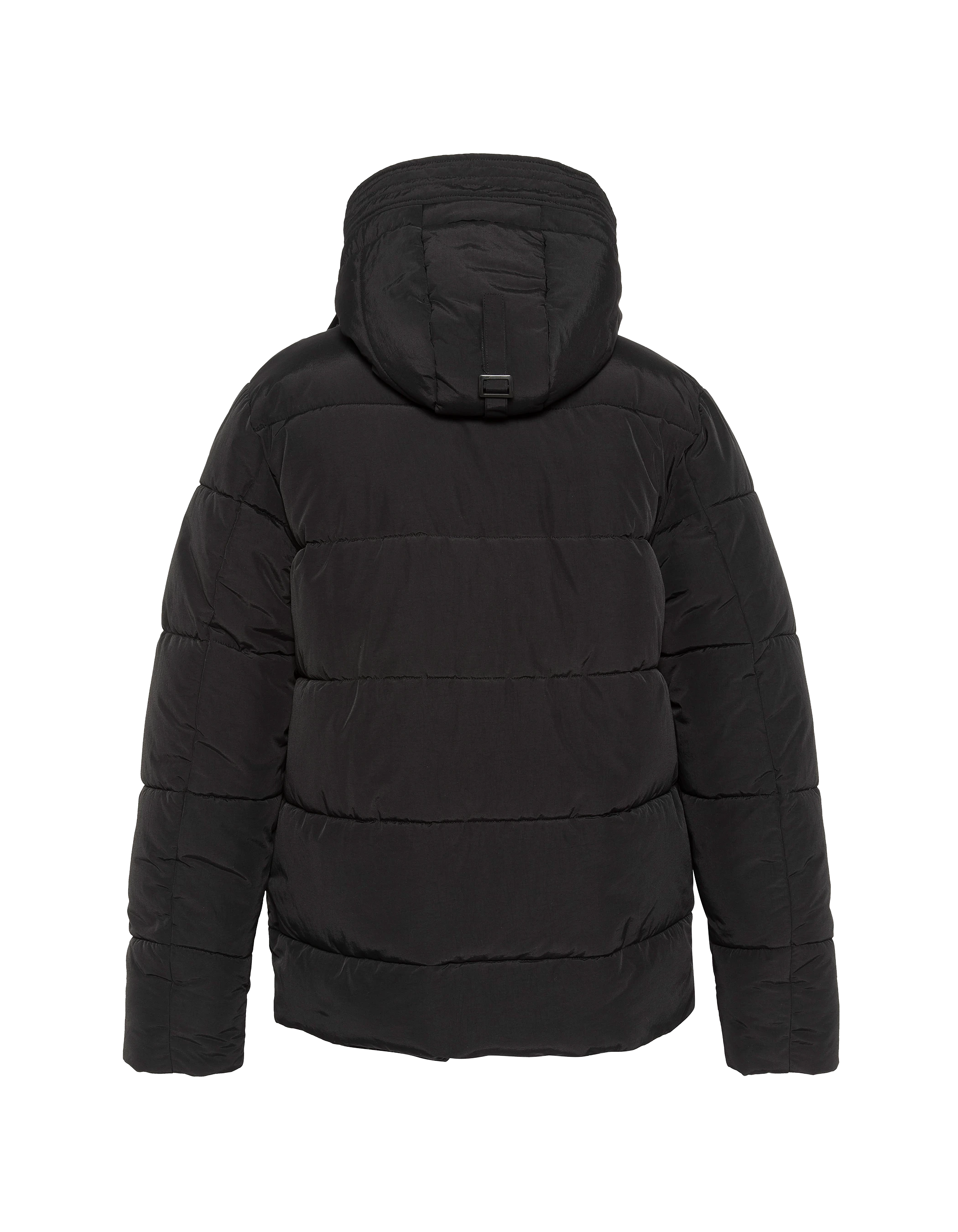 Schwarzer Kapuzenparka-6