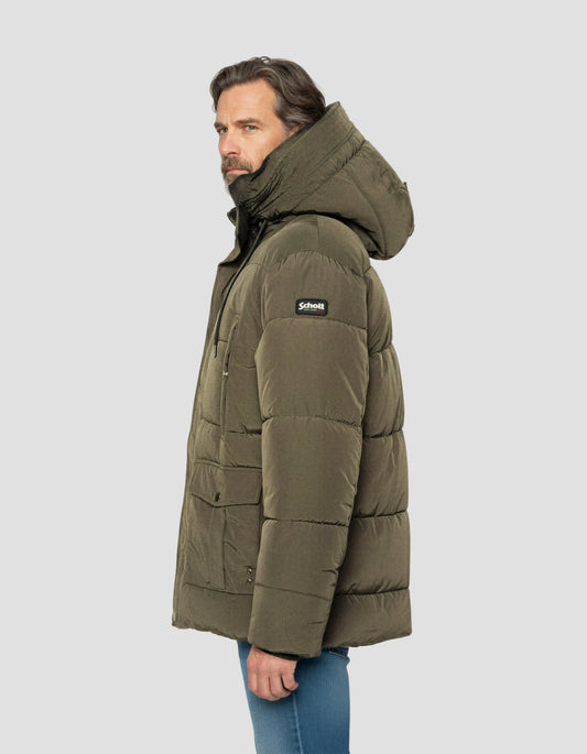 Parka kaki à capuche