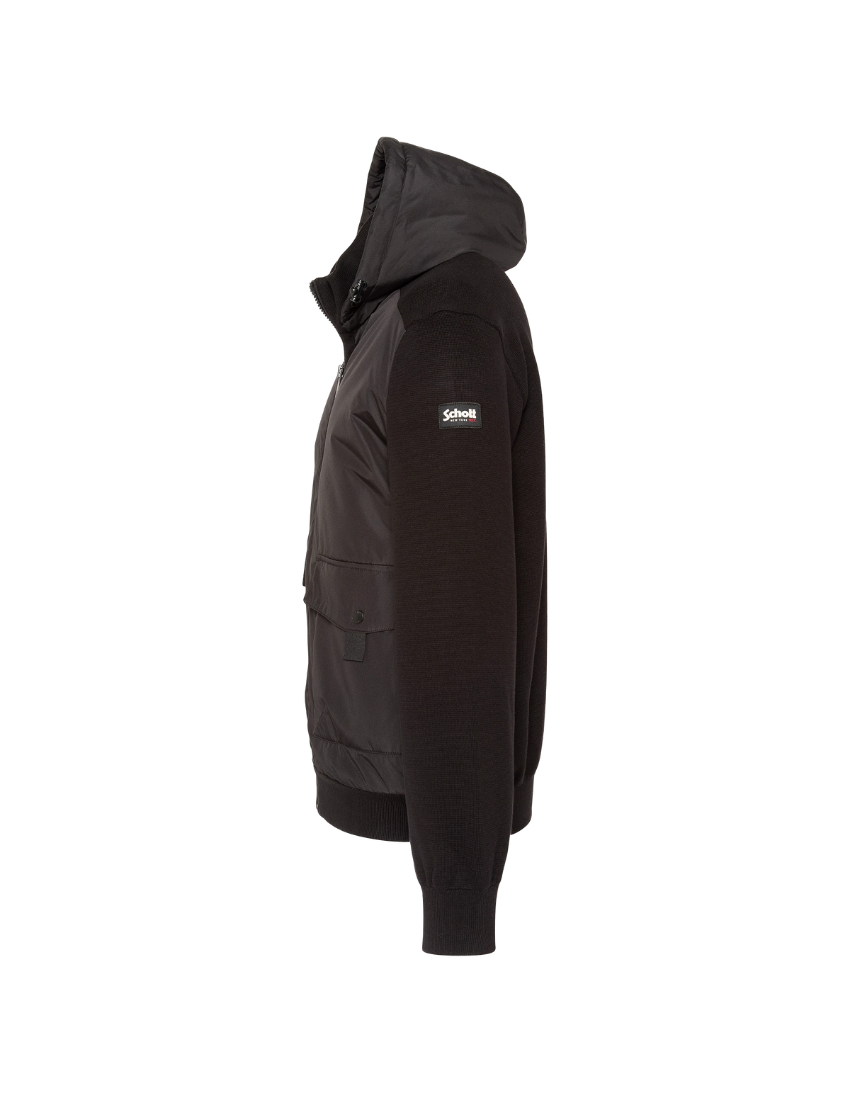Blouson army bi-matière noir