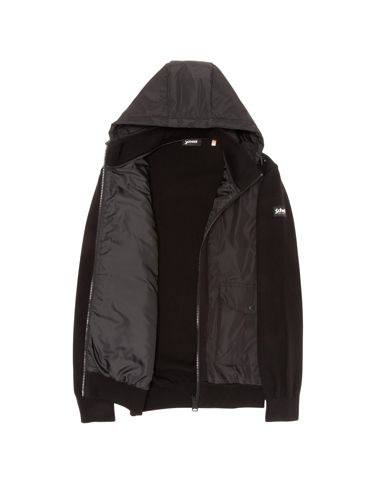 Blouson army bi-matière noir