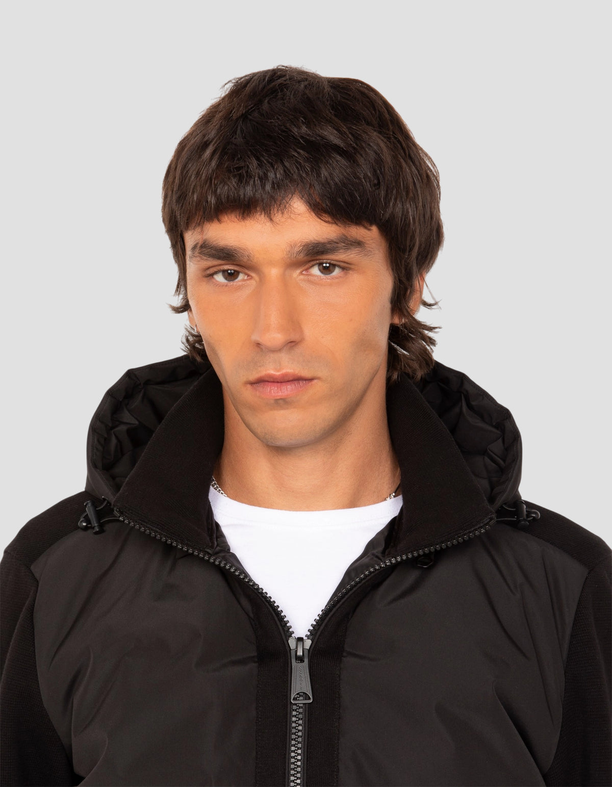 Blouson army bi-matière noir