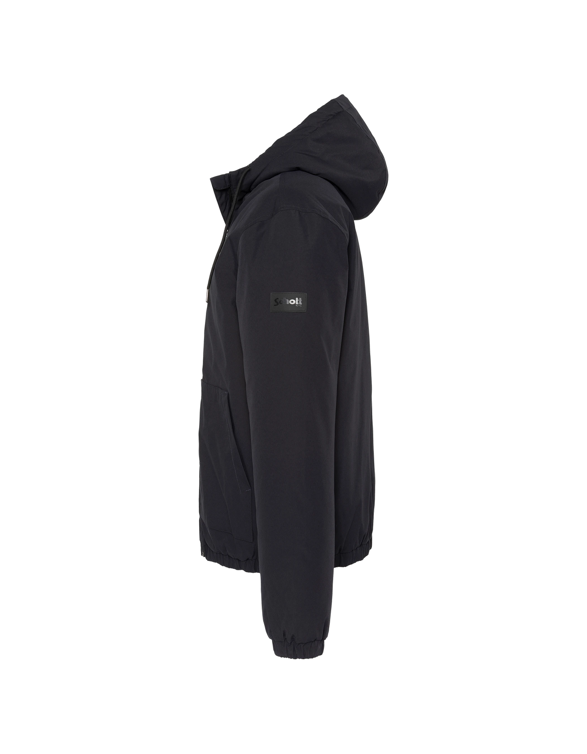 Chaqueta con capucha y forro de sherpa azul marino