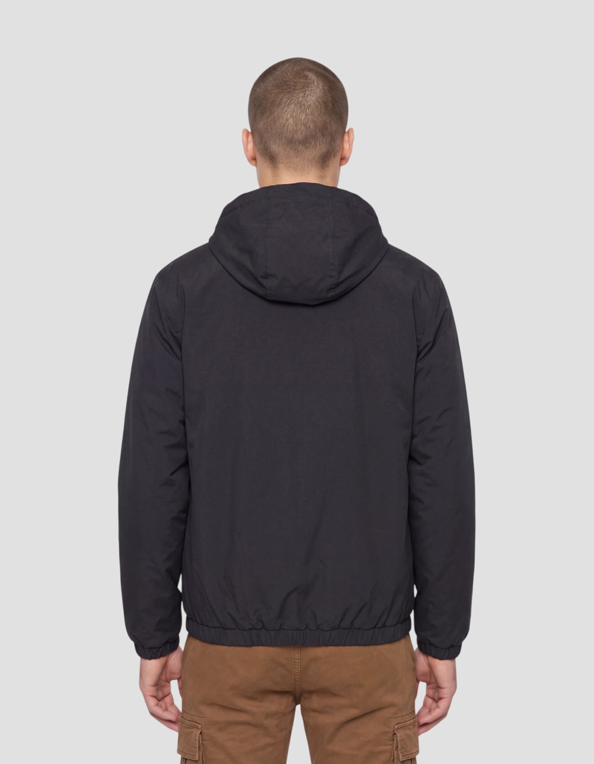 Blouson à capuche bleu marine doublé sherpa-4