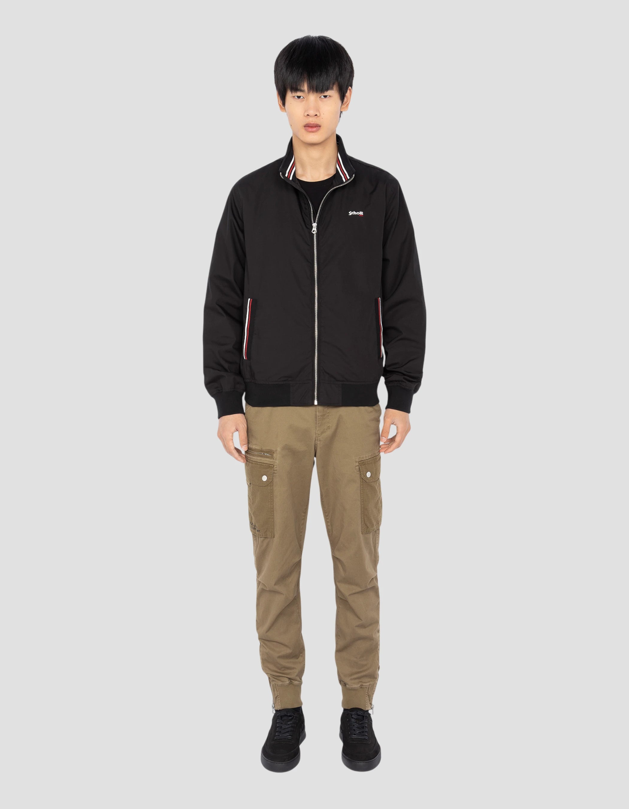 Blouson casual noir-1