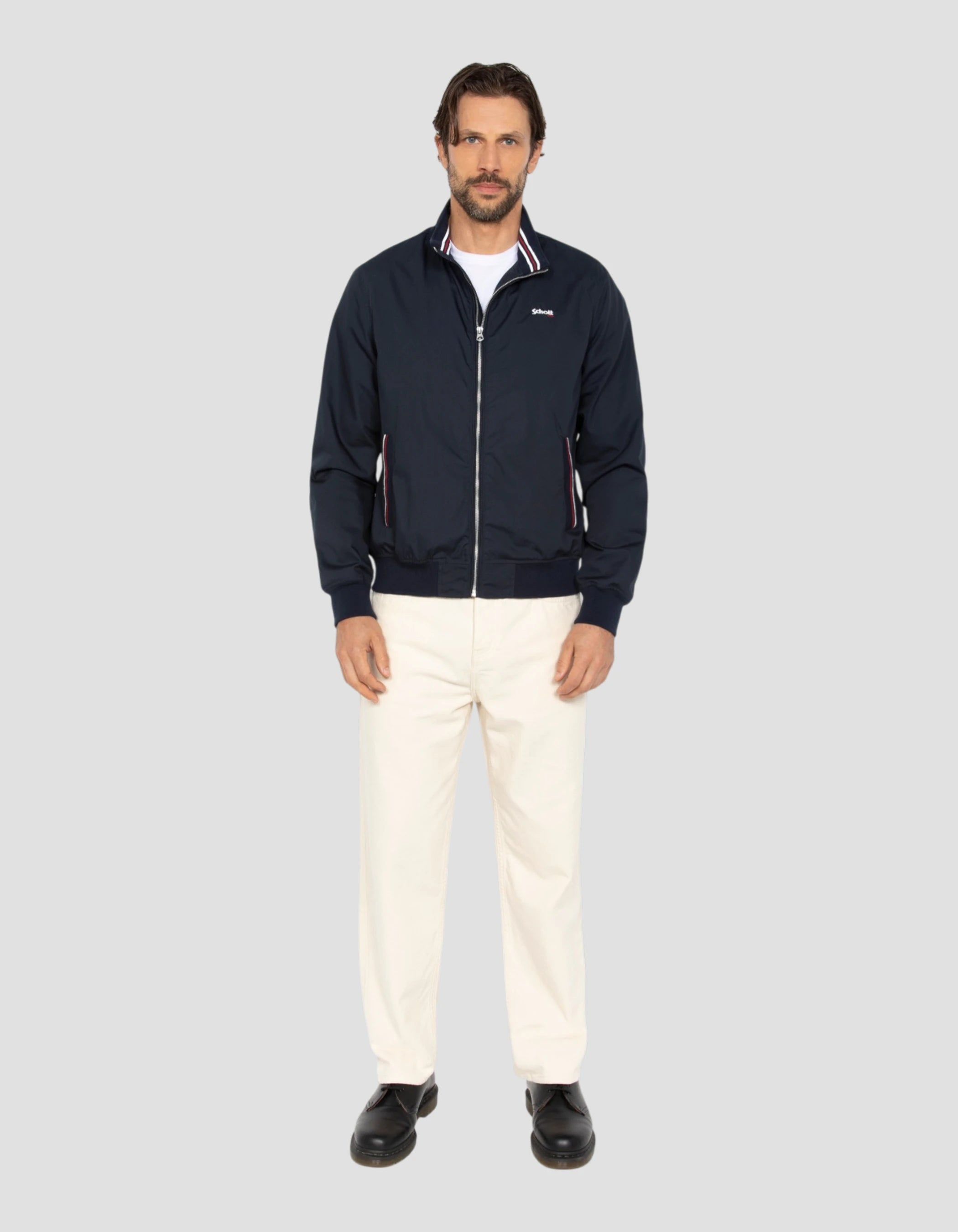 Chaqueta casual azul marino-1