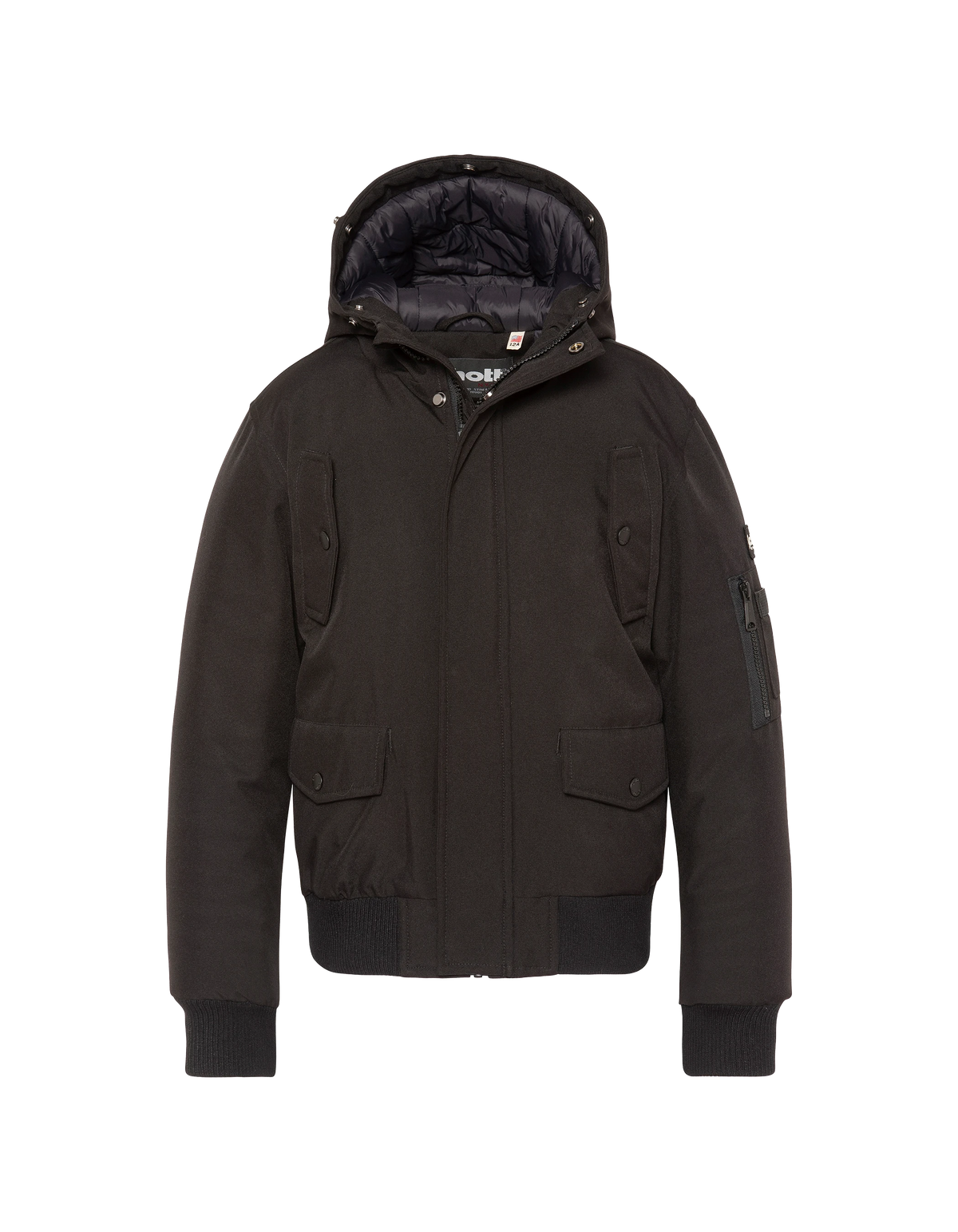 Blouson à capuche noir avec fausse fourrure amovible enfant