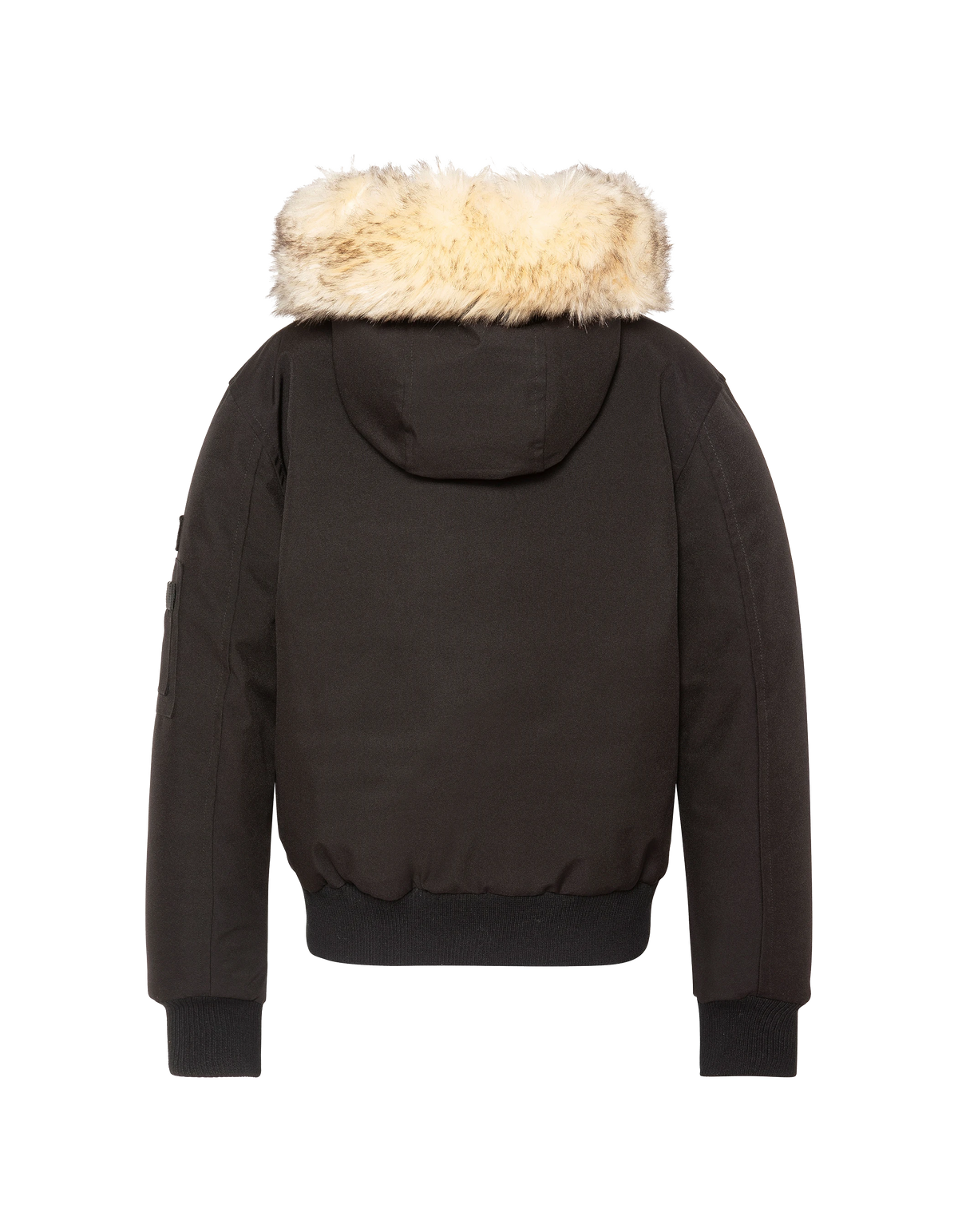 Blouson à capuche noir avec fausse fourrure amovible enfant-6