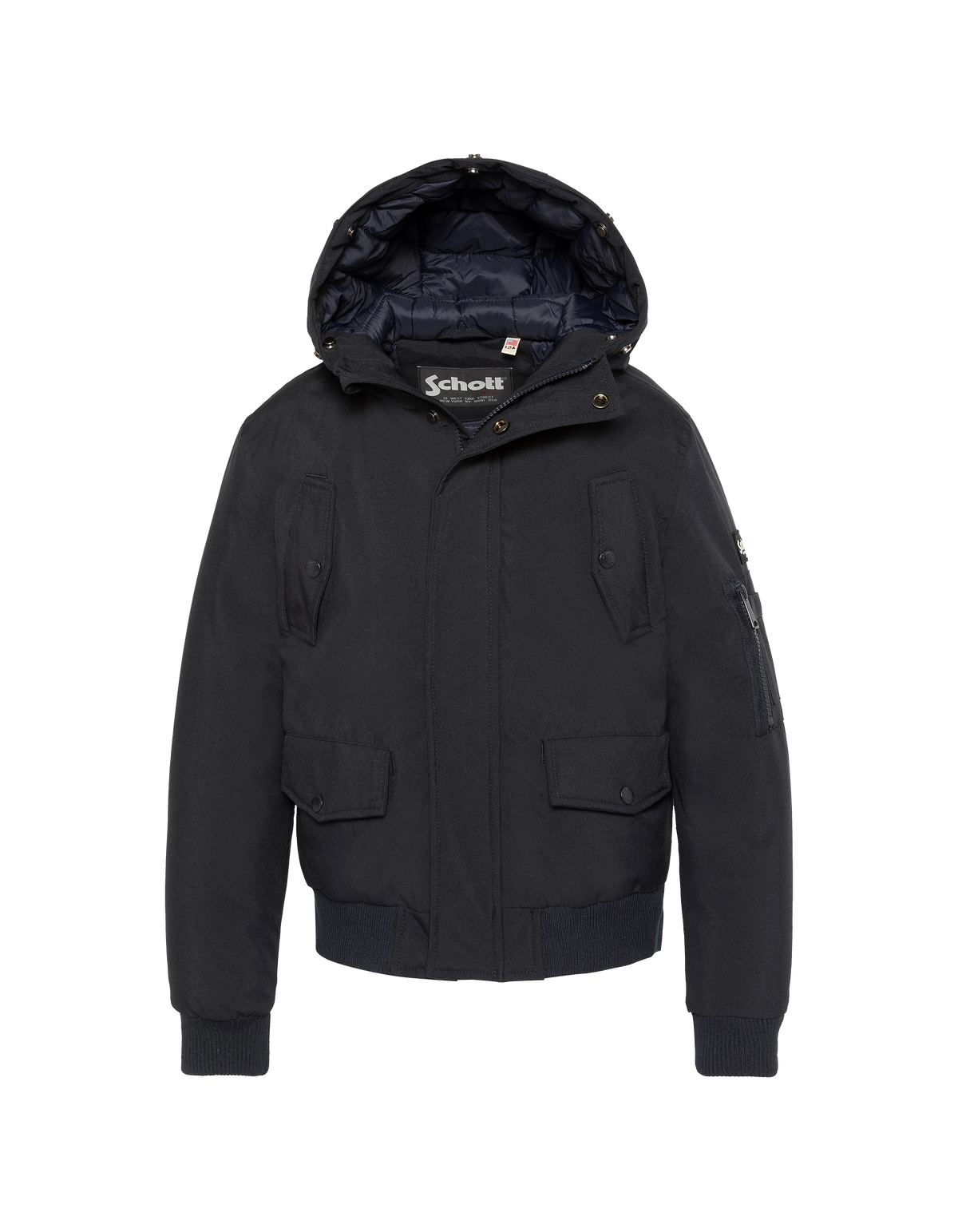 Blouson à capuche bleu marine avec fausse fourrure amovible enfant