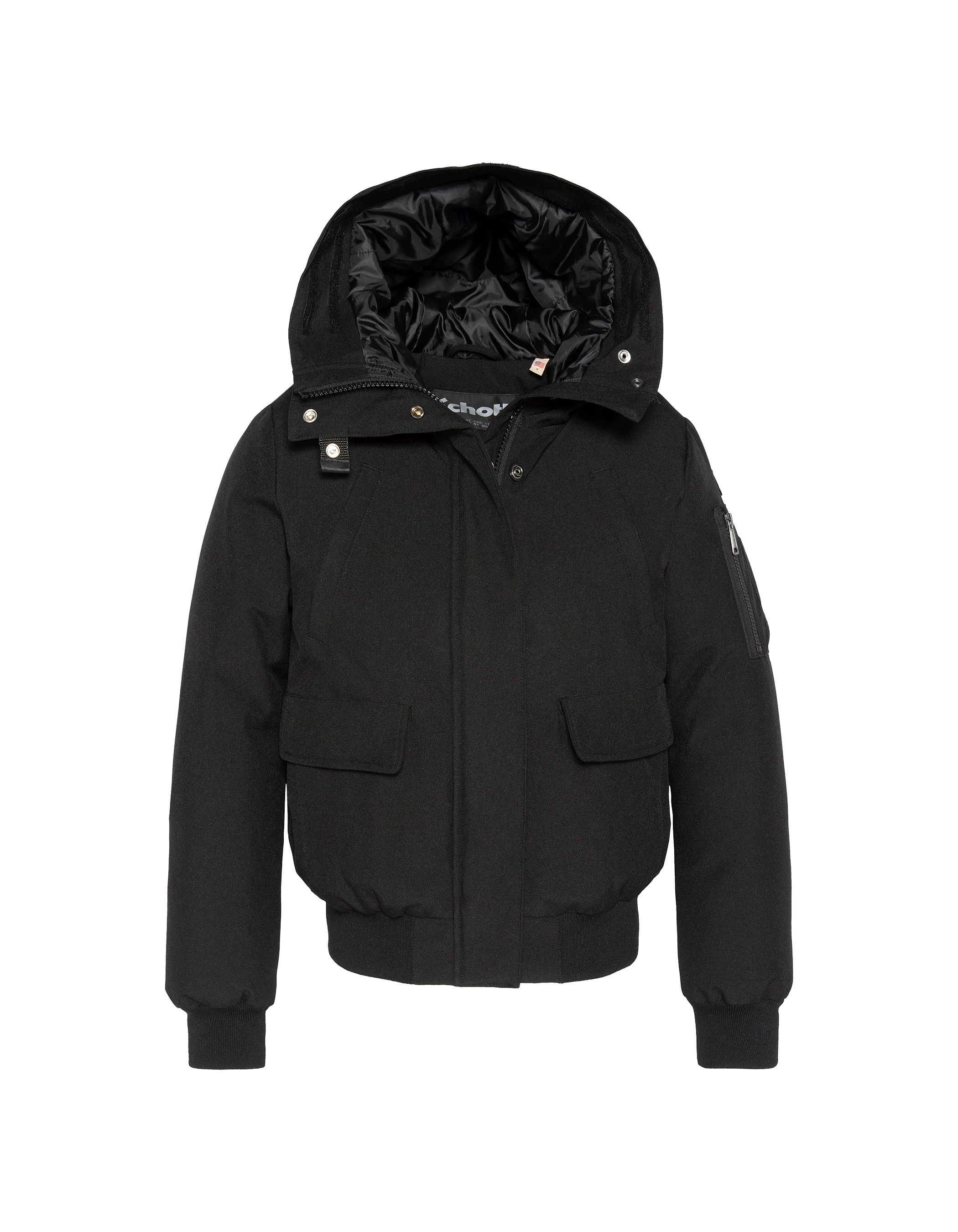 Giacca nera di snorkeling incappucciata-8