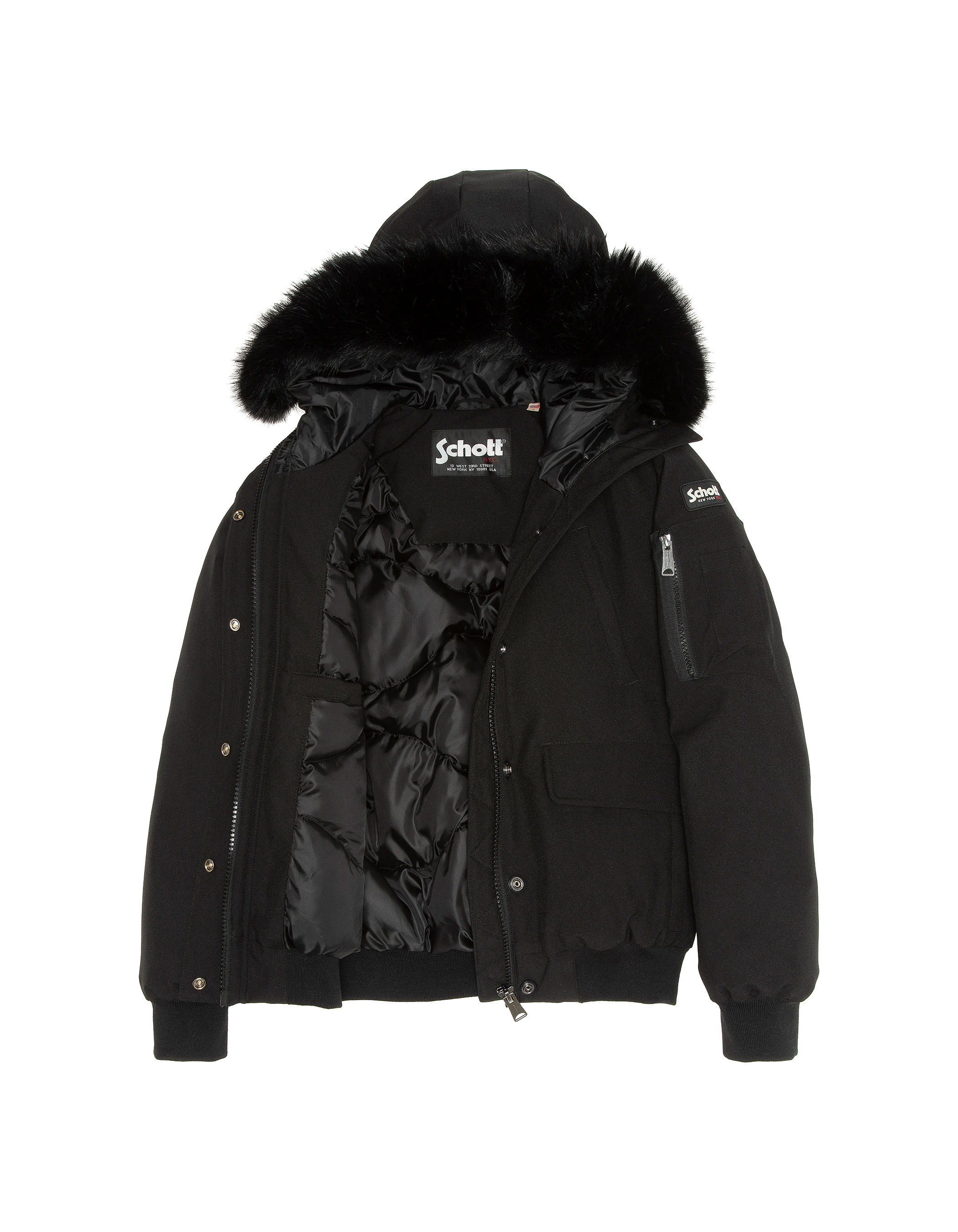 Giacca nera di snorkeling incappucciata-9