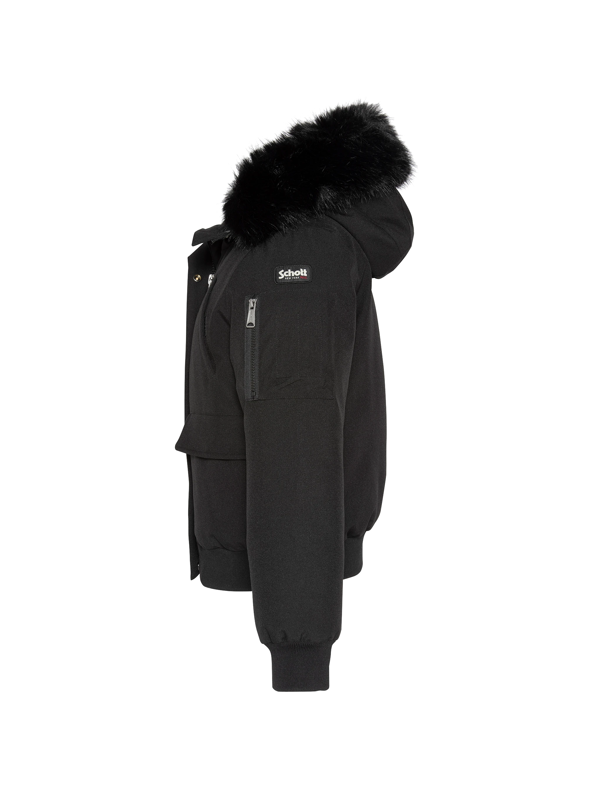 Giacca nera di snorkeling incappucciata-10