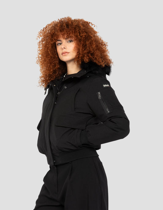 Schnorchelschwarze Jacke Kapuze