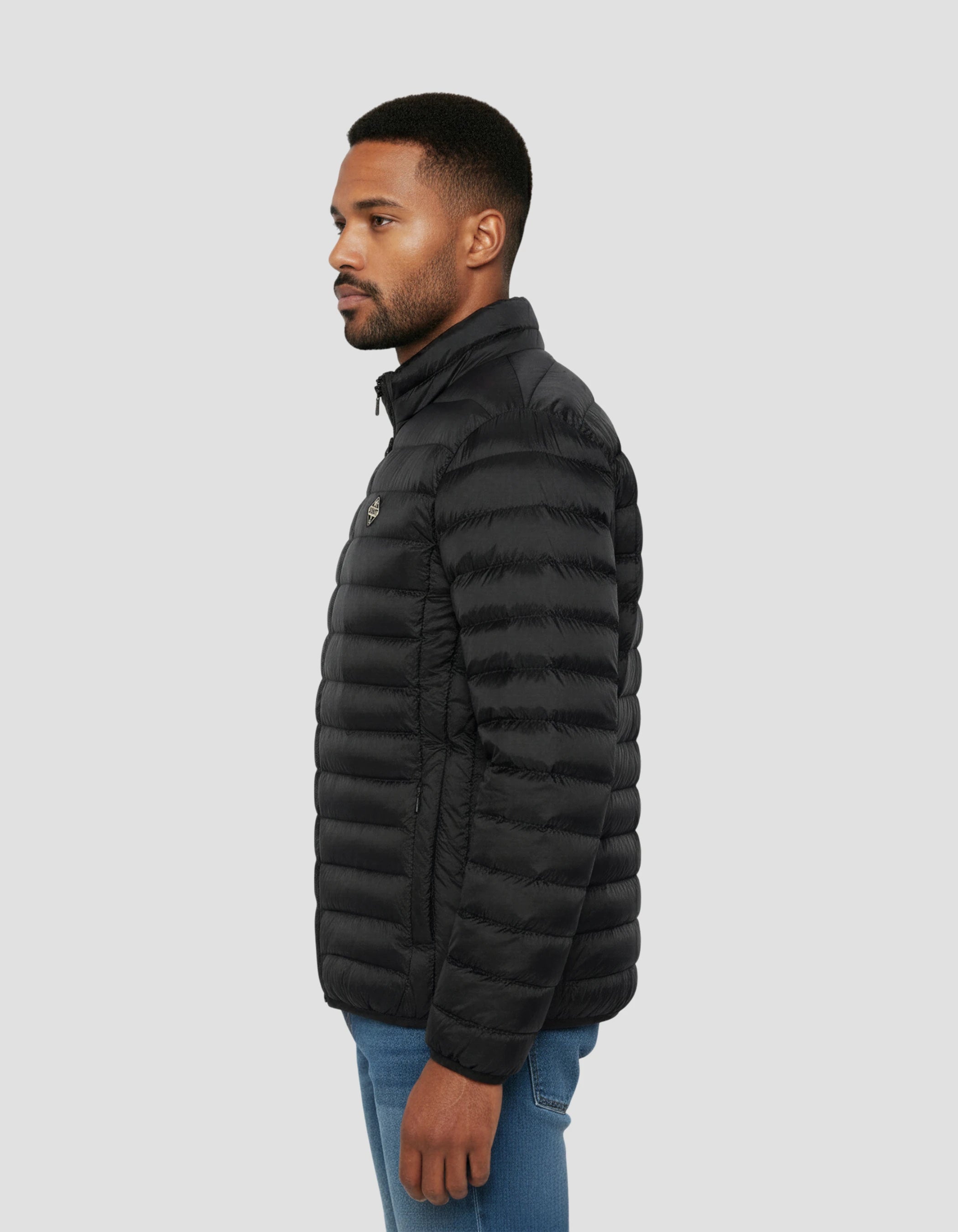 Ultra helles Jacke schwarzer Mann-3