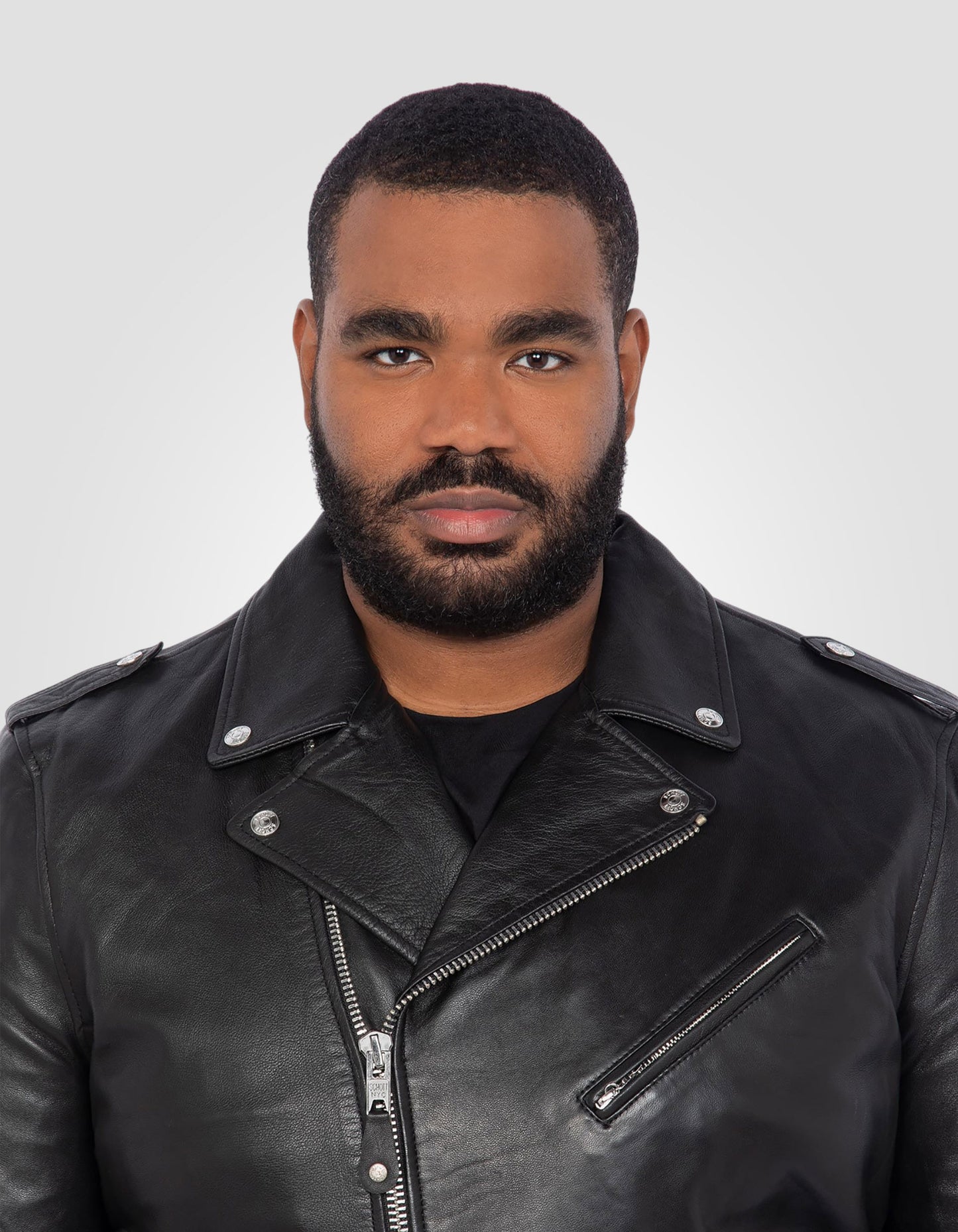 Blouson Perfecto®, cuir d'agneau, Grande taille