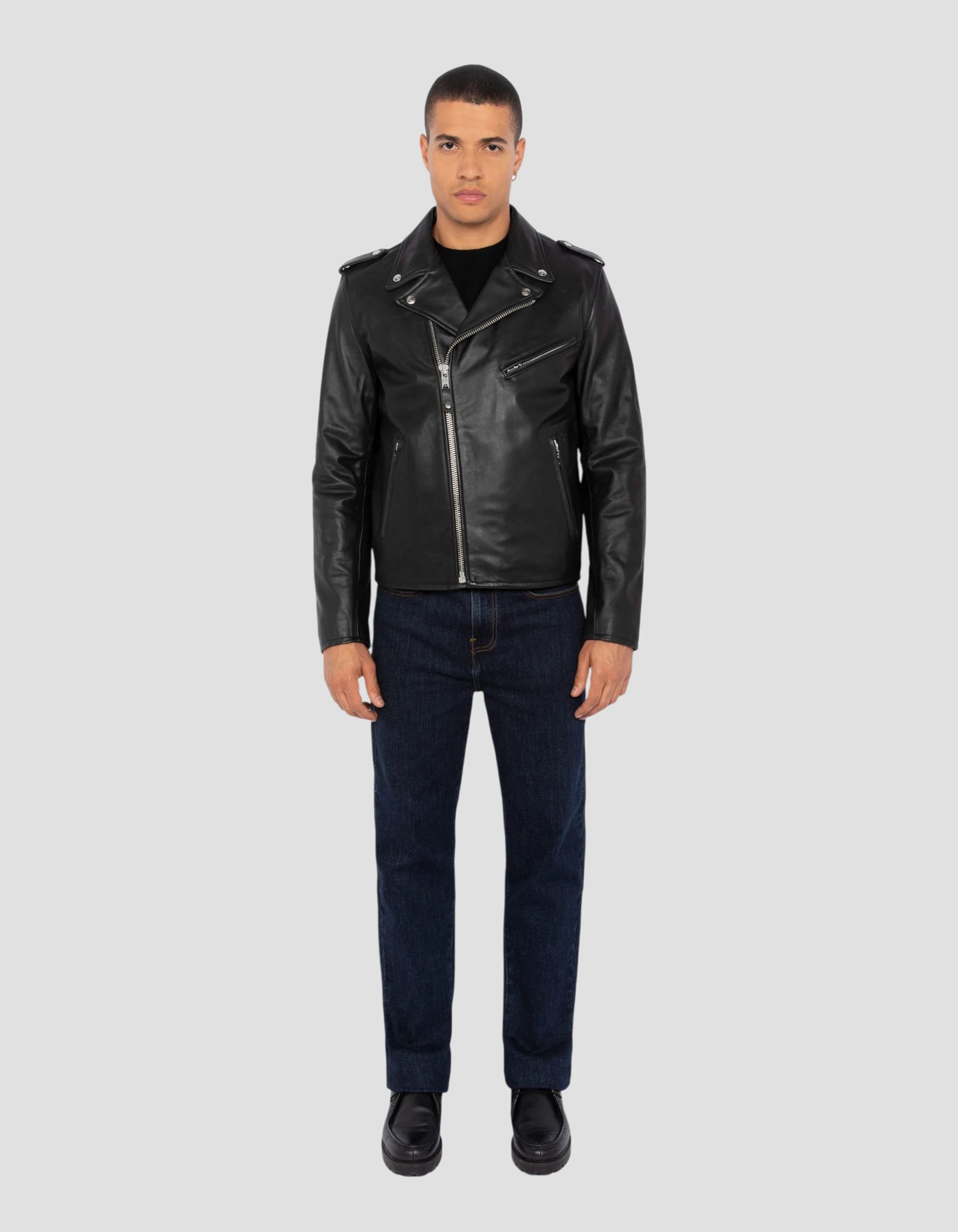 Giacca Black Perfecto®, cuoio in pelle di mucca-1