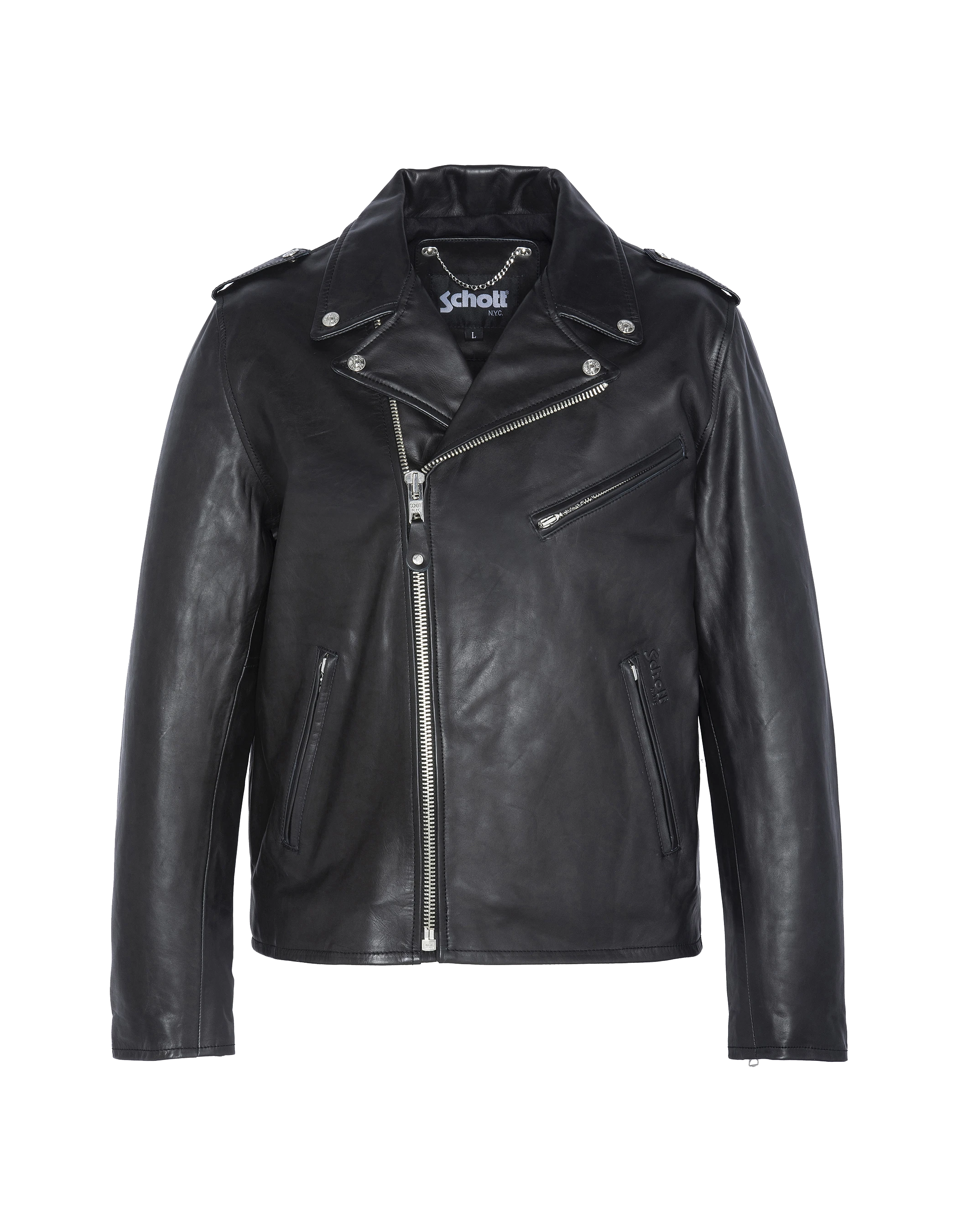 Black perfecto® jacket, cowhide leather-2