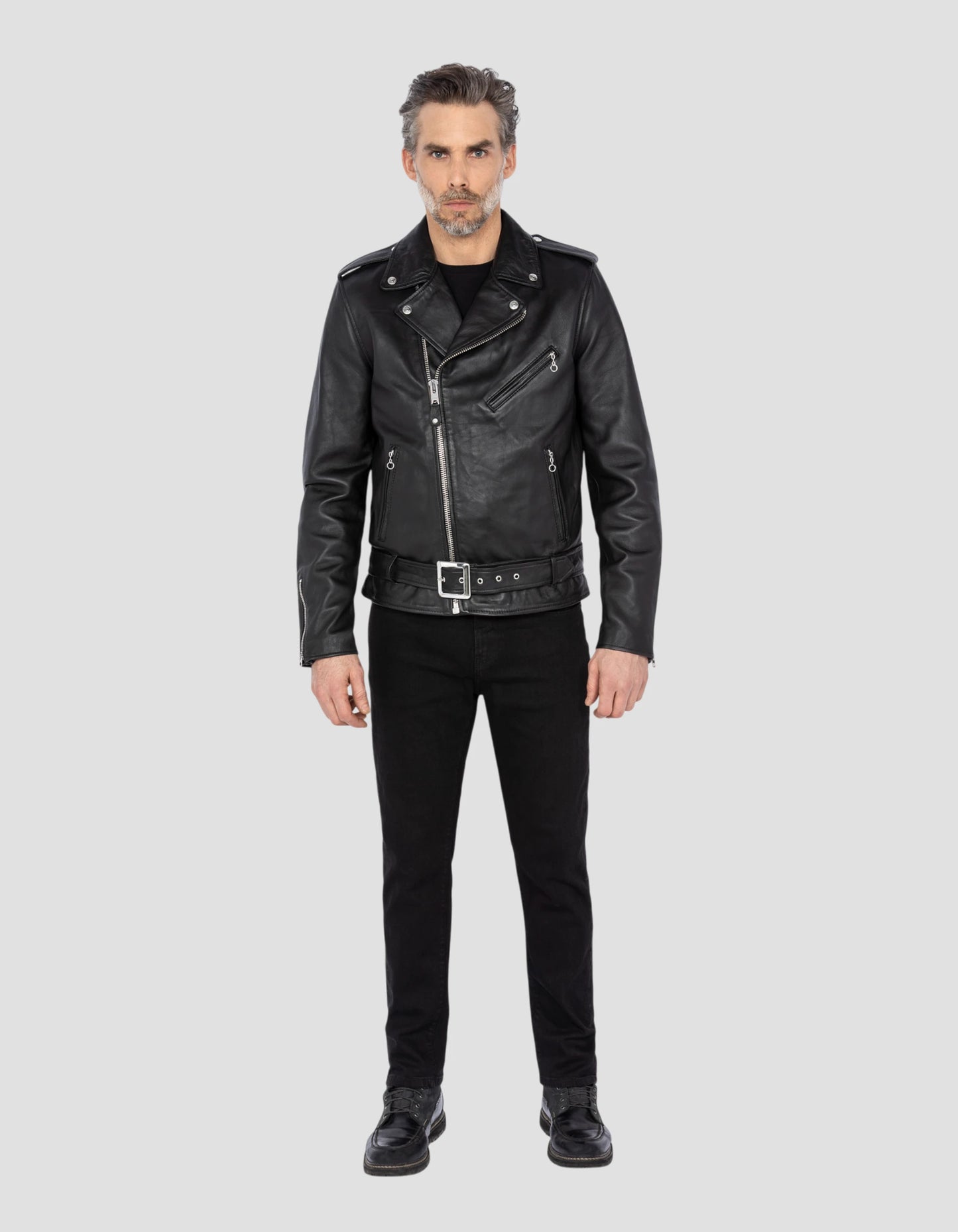 Black Adjusted Perfecto® jacket, Lamb leather - LC1150 | Schott NYC® Black Adjusted Perfecto® jacket, Lamb leather - LC1150 | Schott NYC®