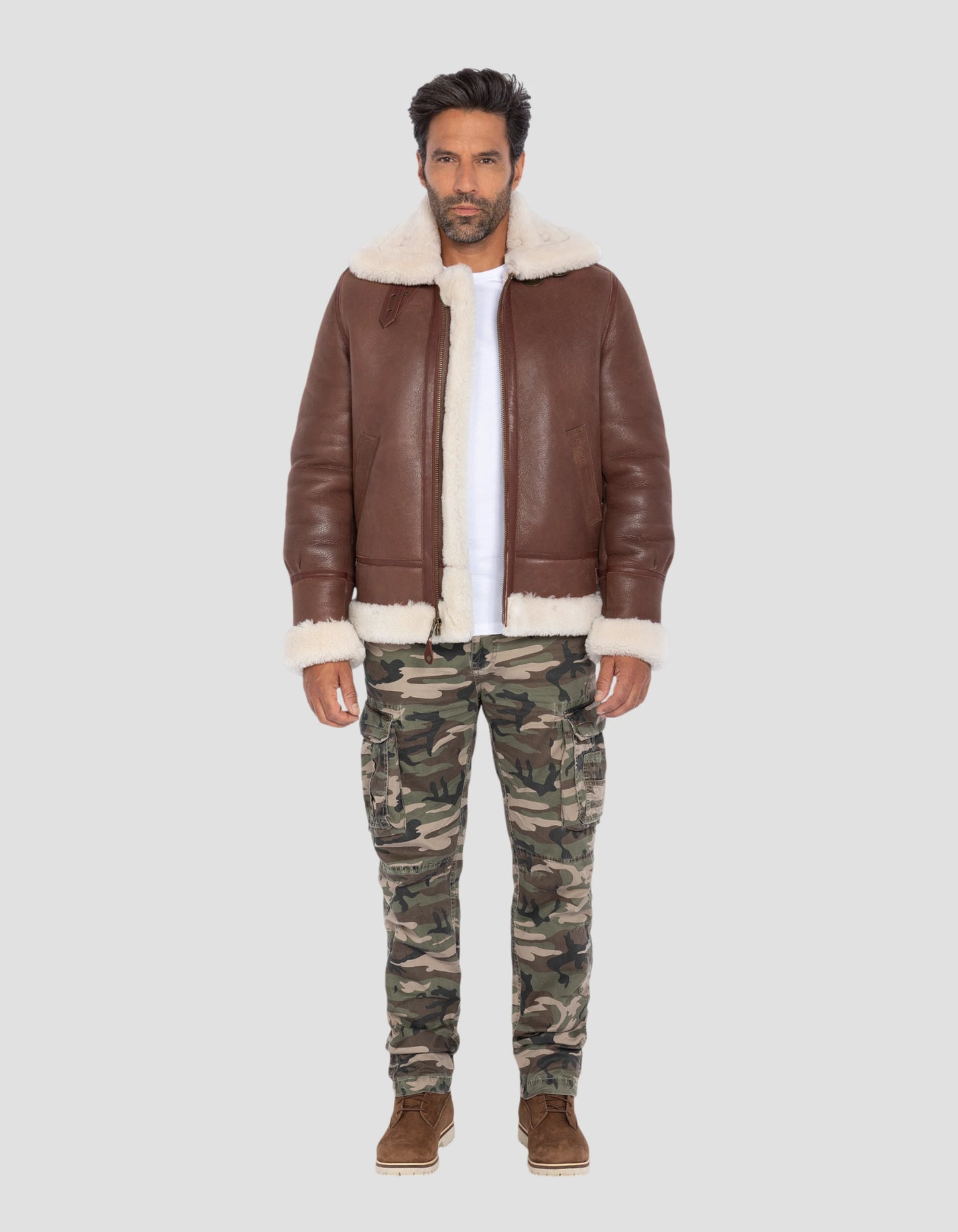 Bombardier B-3 Cognac jacket, sheep leather