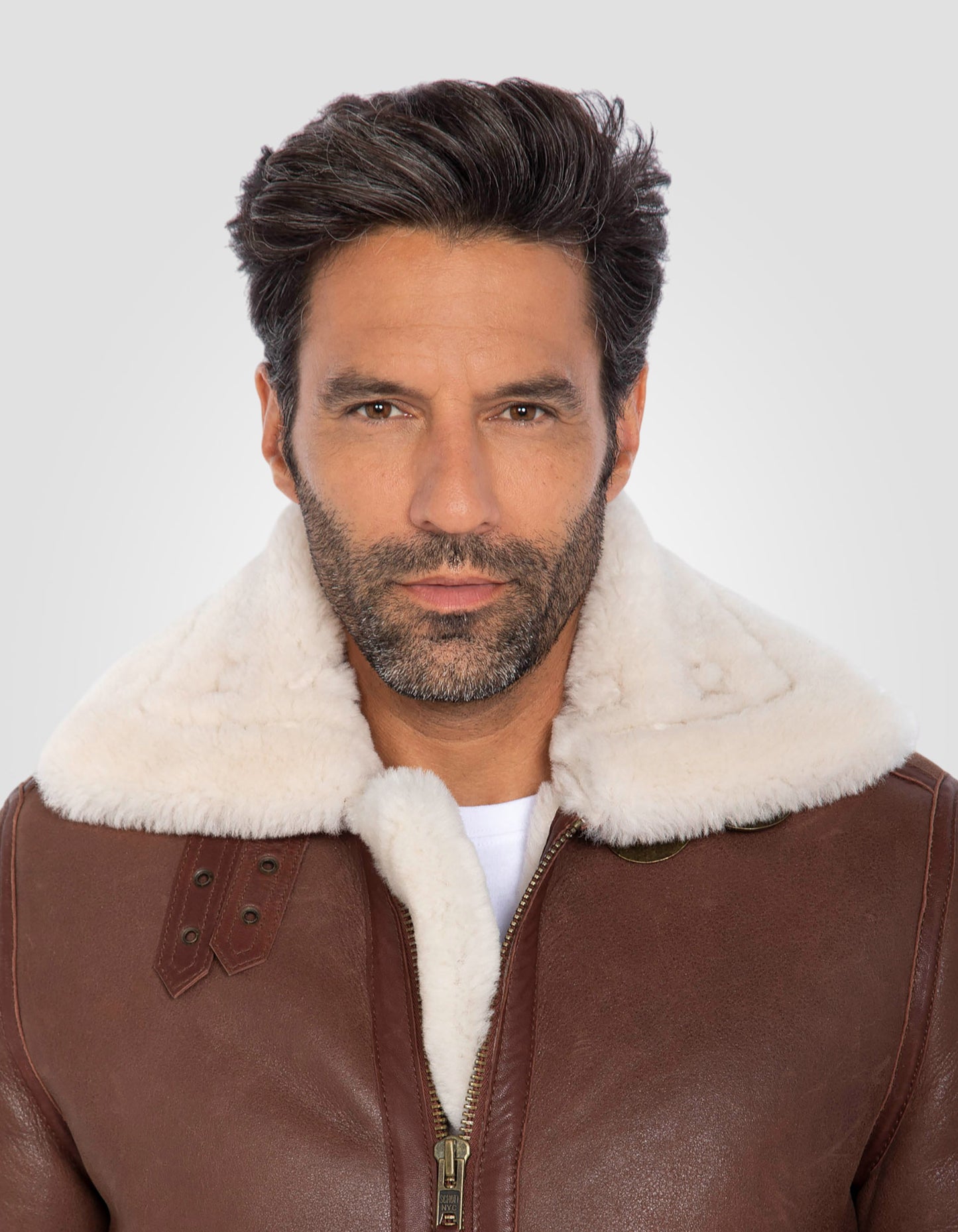 Blouson bombardier B-3, cuir de mouton