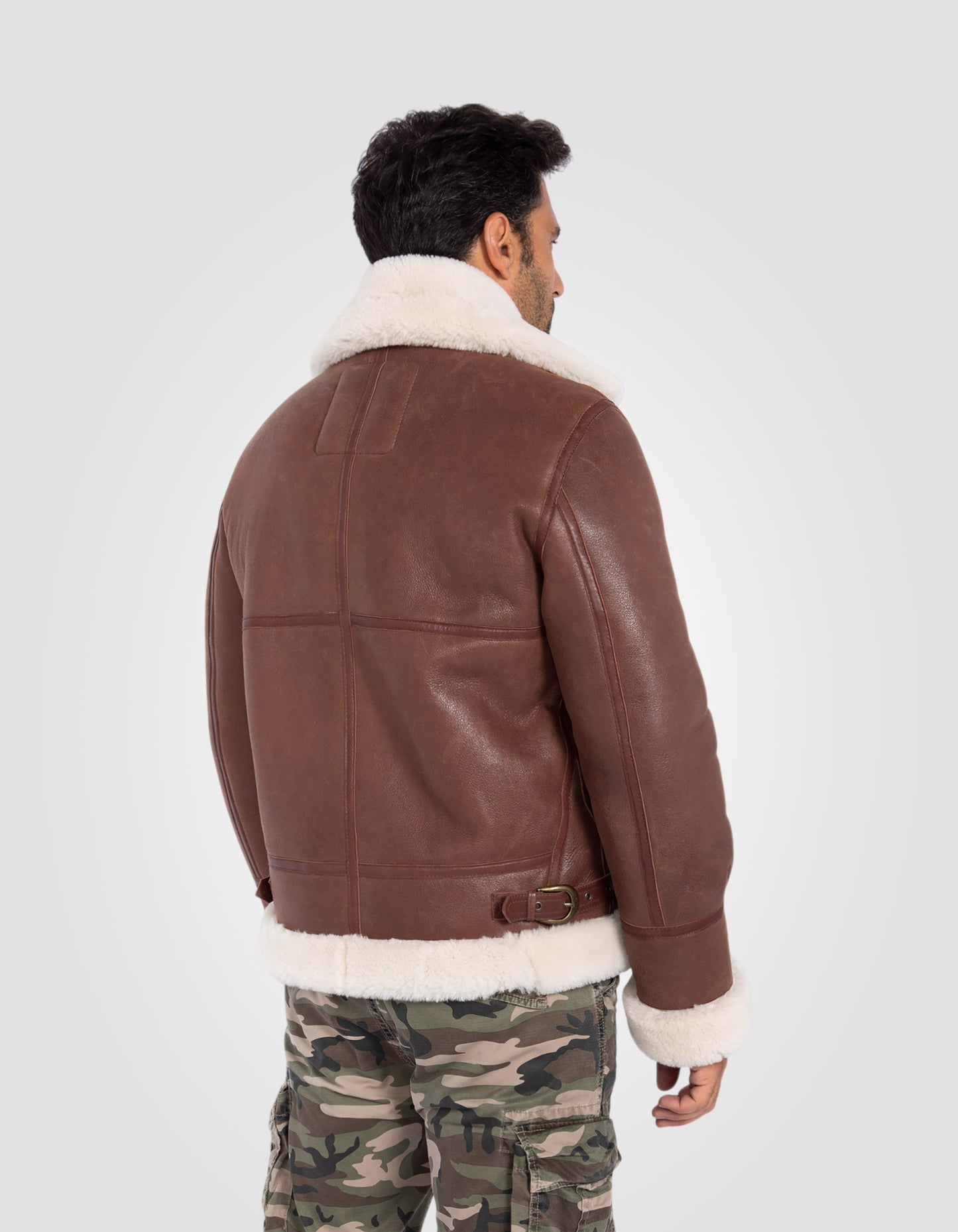 Blouson bombardier B-3, cuir de mouton