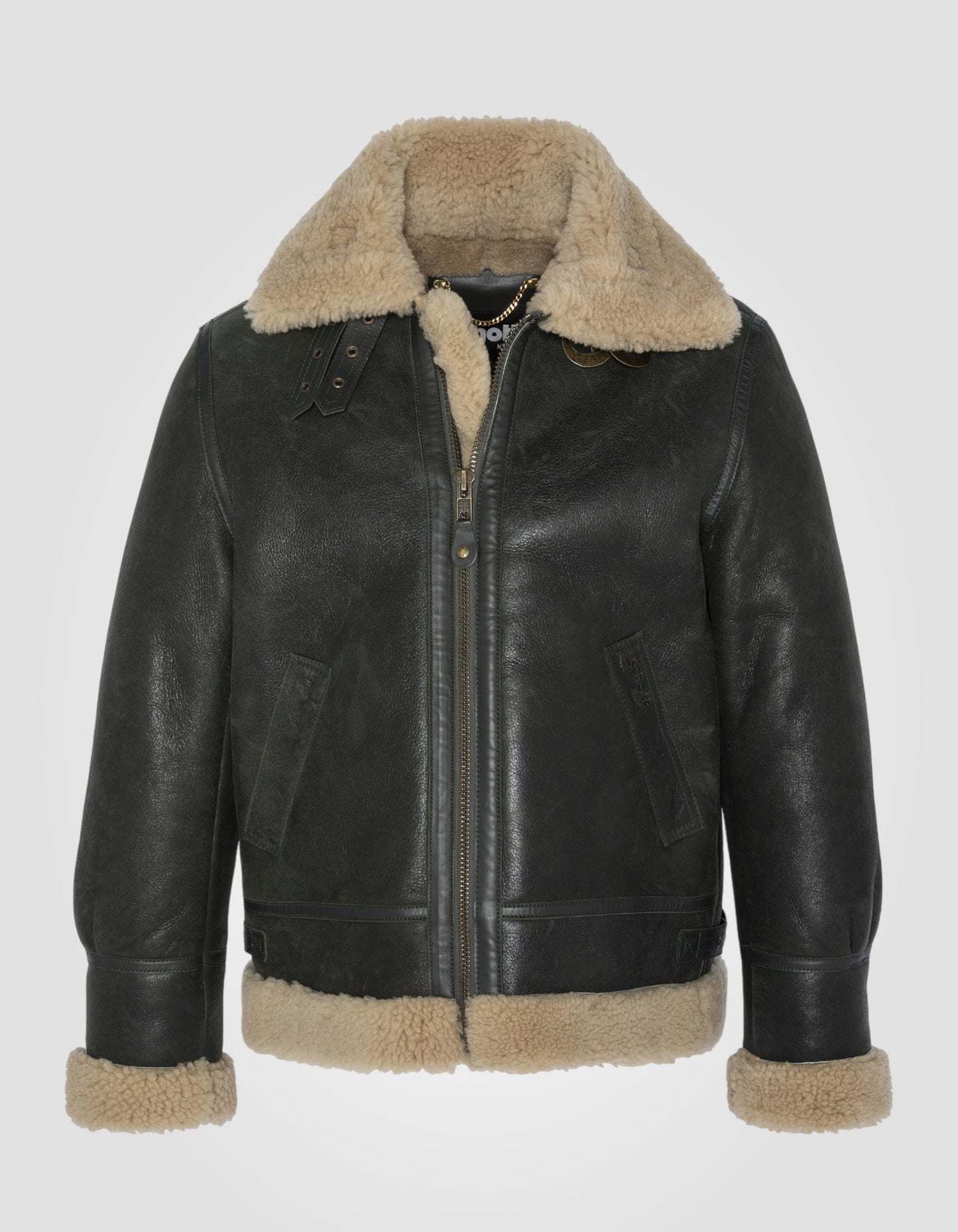 Blouson bombardier B-3, cuir de mouton