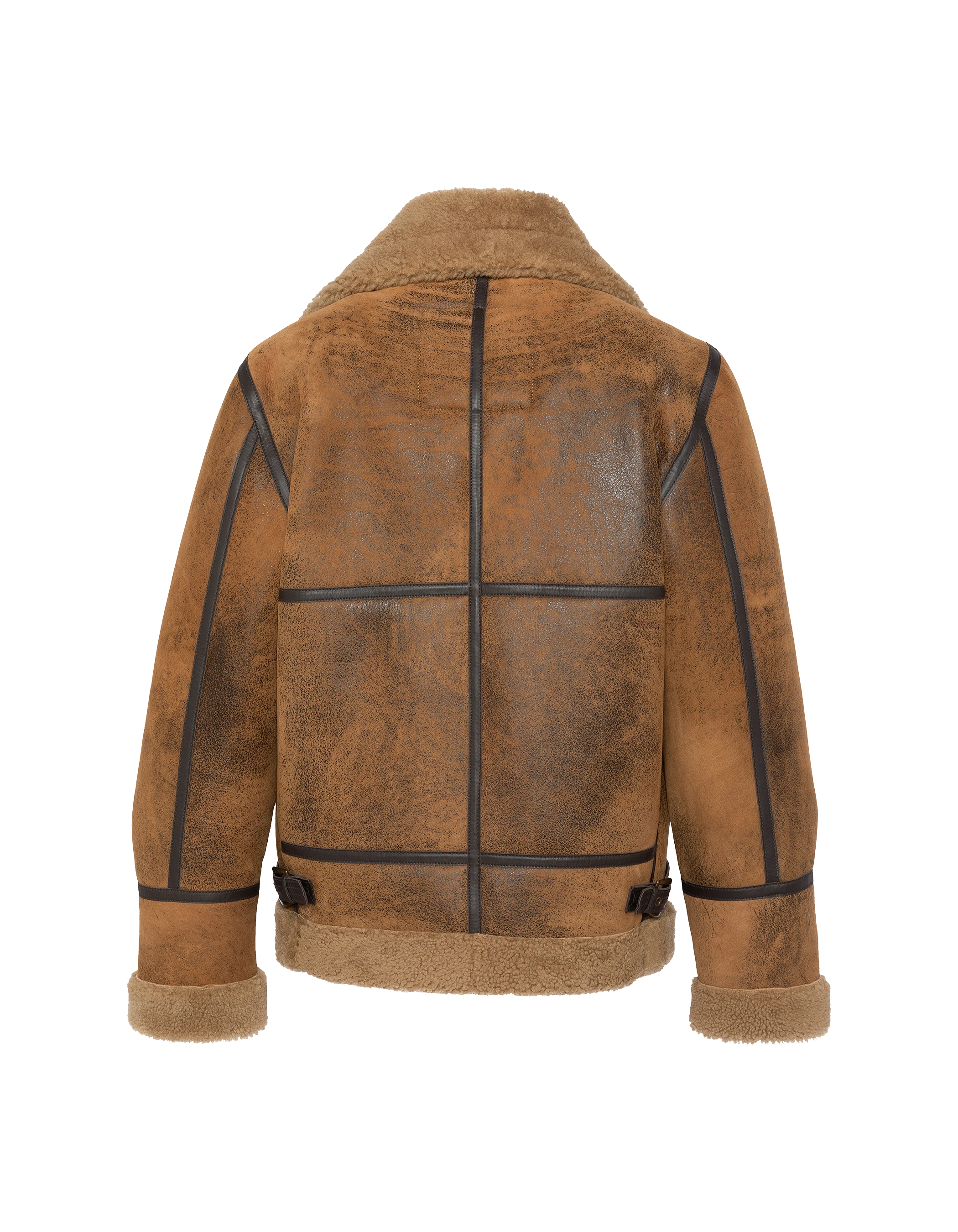 Bomber B-3 senape, giacca di pelle di pecora-7