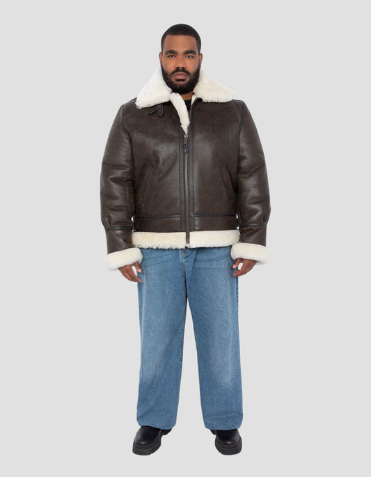 Bombardier B -3 Moka jacket, sheep leather, large size - LC1259GT Bombardier B -3 Moka jacket, sheep leather, large size - LC1259GT