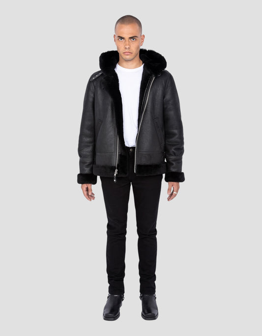 Bombardier B -3 Cordovan hooded, sheep leather - LC1259h | Schott NYC®