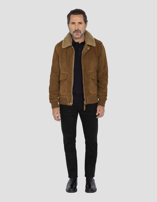 WORKER ROUILLE JACK, VELOUVER goat - LCWORK25 | Schott NYC®