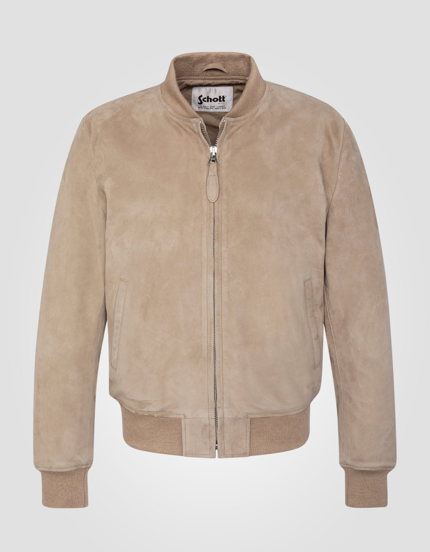 Blouson casual léger beige, cuir de chèvre LC300 Schott NYC®