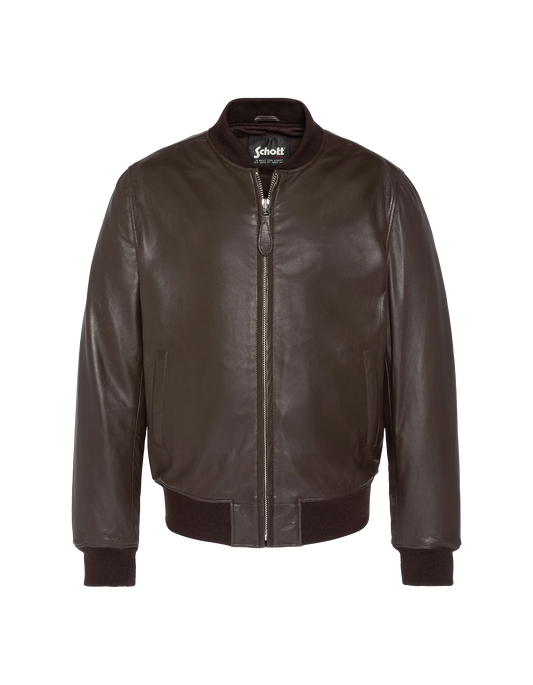 Black casual jacket, lamb leather - lc300lamb | Schott NYC®