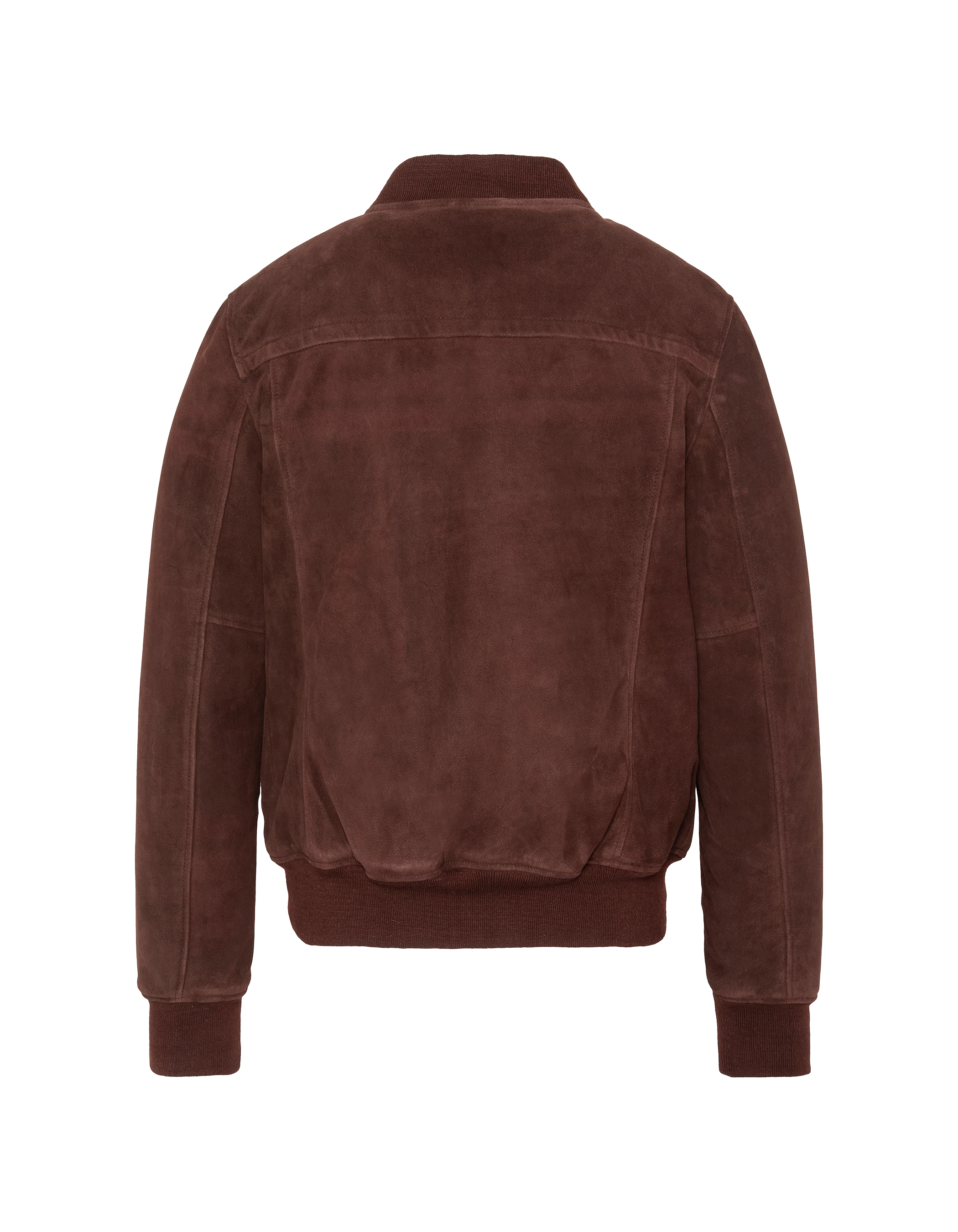 Blouson casual suédé marron foncé, cuir de chèvre-2