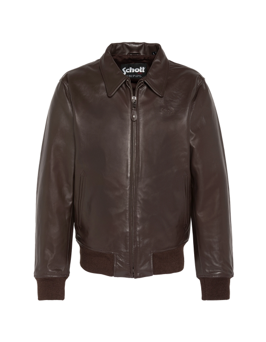 Giacca casual marrone chiaro, pelle di vacchetta
