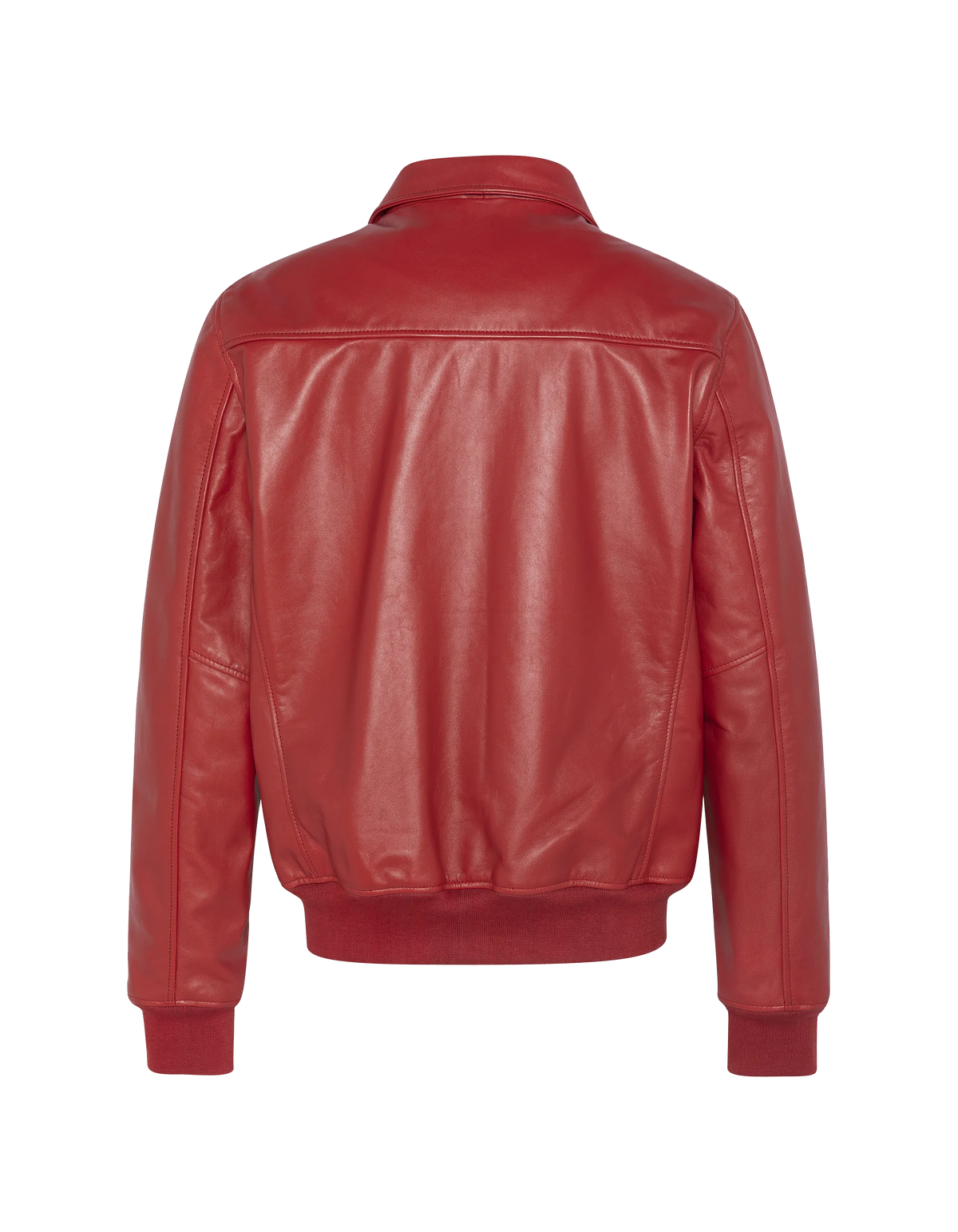 Backa Raca Rouge Blouson casual rouge, cuir de vachette - LCW5100RIB2 | Schott NYC®