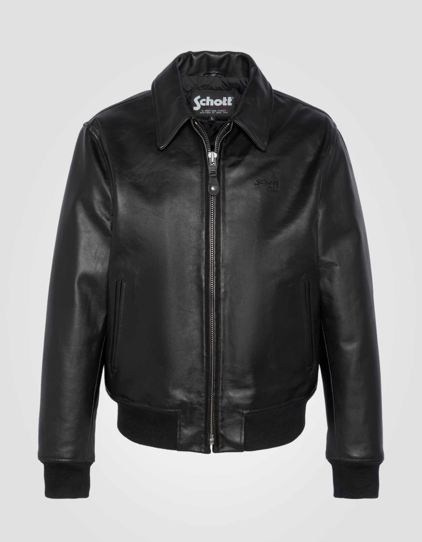 Blouson casual, cuir de vachette