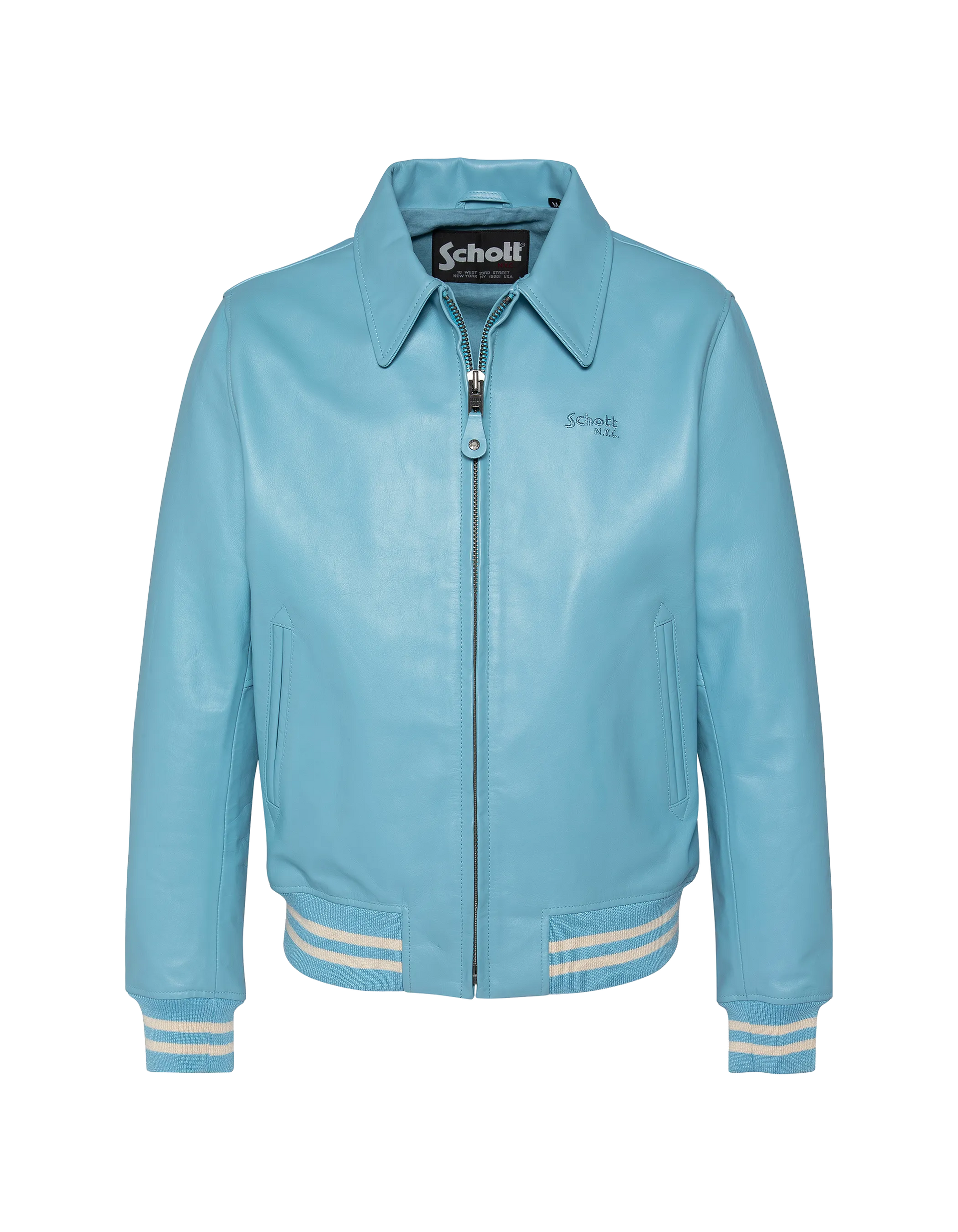 Sky varsity jacket, cowhide leather - LC5100STRIPE | Schott NYC®