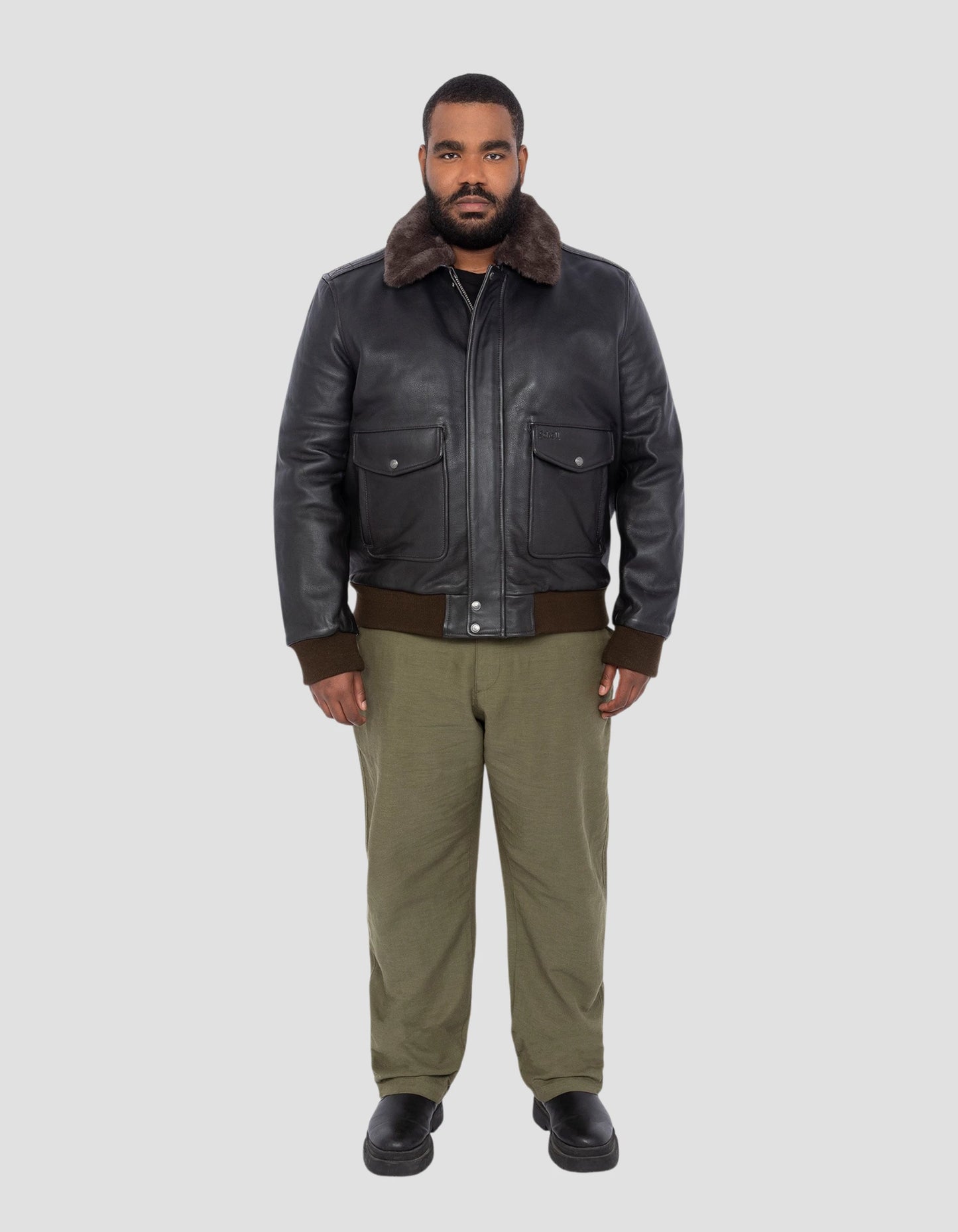 Type A -2 vintage brown pilot jacket, cowhide, large size Type A -2 vintage brown pilot jacket, cowhide, large size