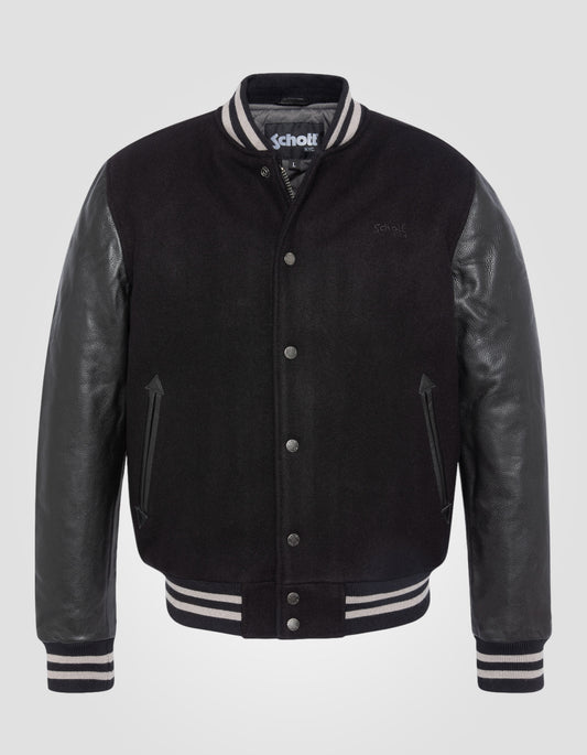 Full black teddy jacket, cowhide leather