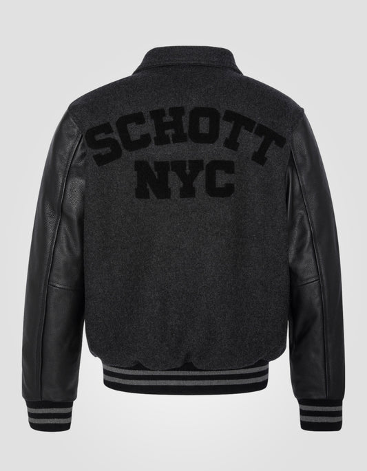 Full black teddy teddy jacket, cowhide leather LC8705Collar