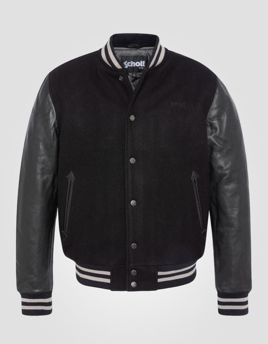 Full black teddy jacket, cowhide leather