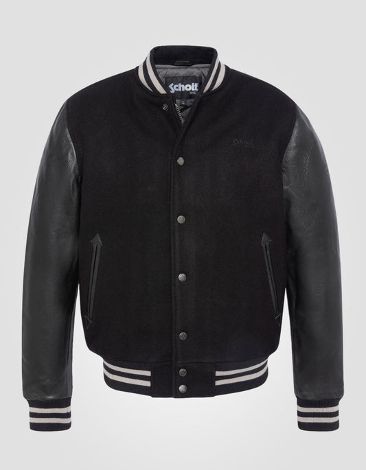 Blouson teddy sans broderie, cuir de vachette