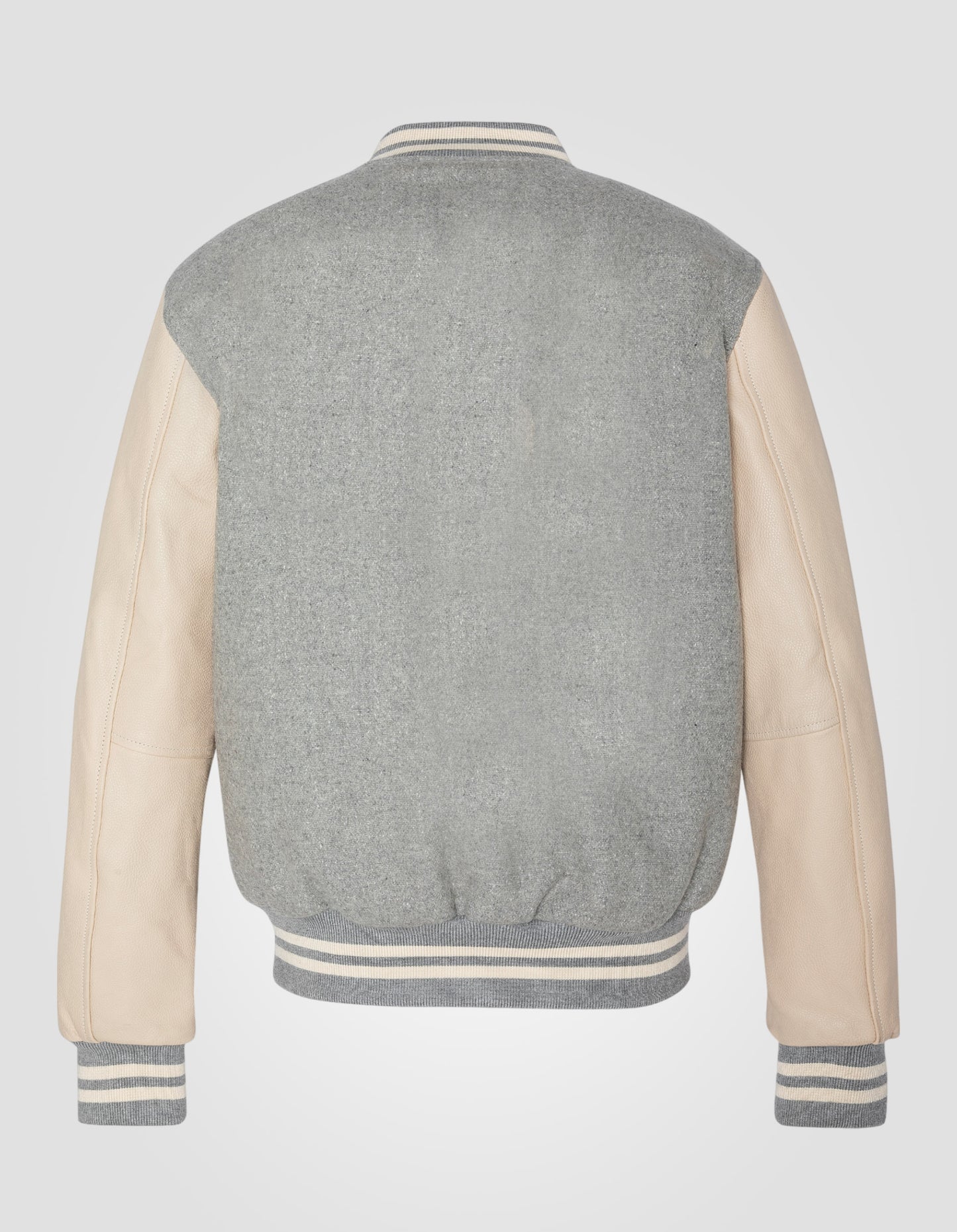 Blouson teddy sans broderie, cuir de vachette