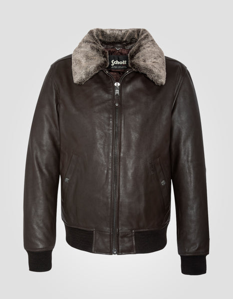Brown pilot jacket, cowhide leather - LC930D | Schott NYC®