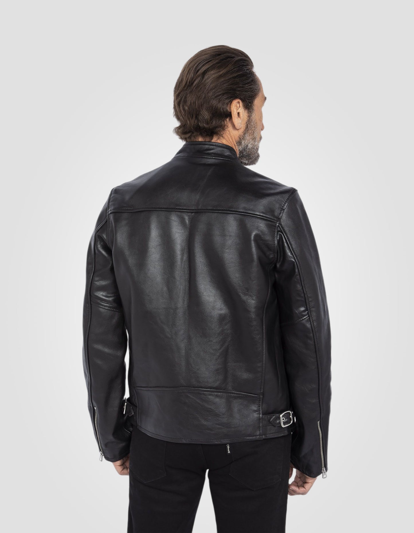 KYMAXX Giacca Nera Da Moticlista Per Uomo In Similpelle Giubotto Die Pelle Sintetica Nero In - Foto 3