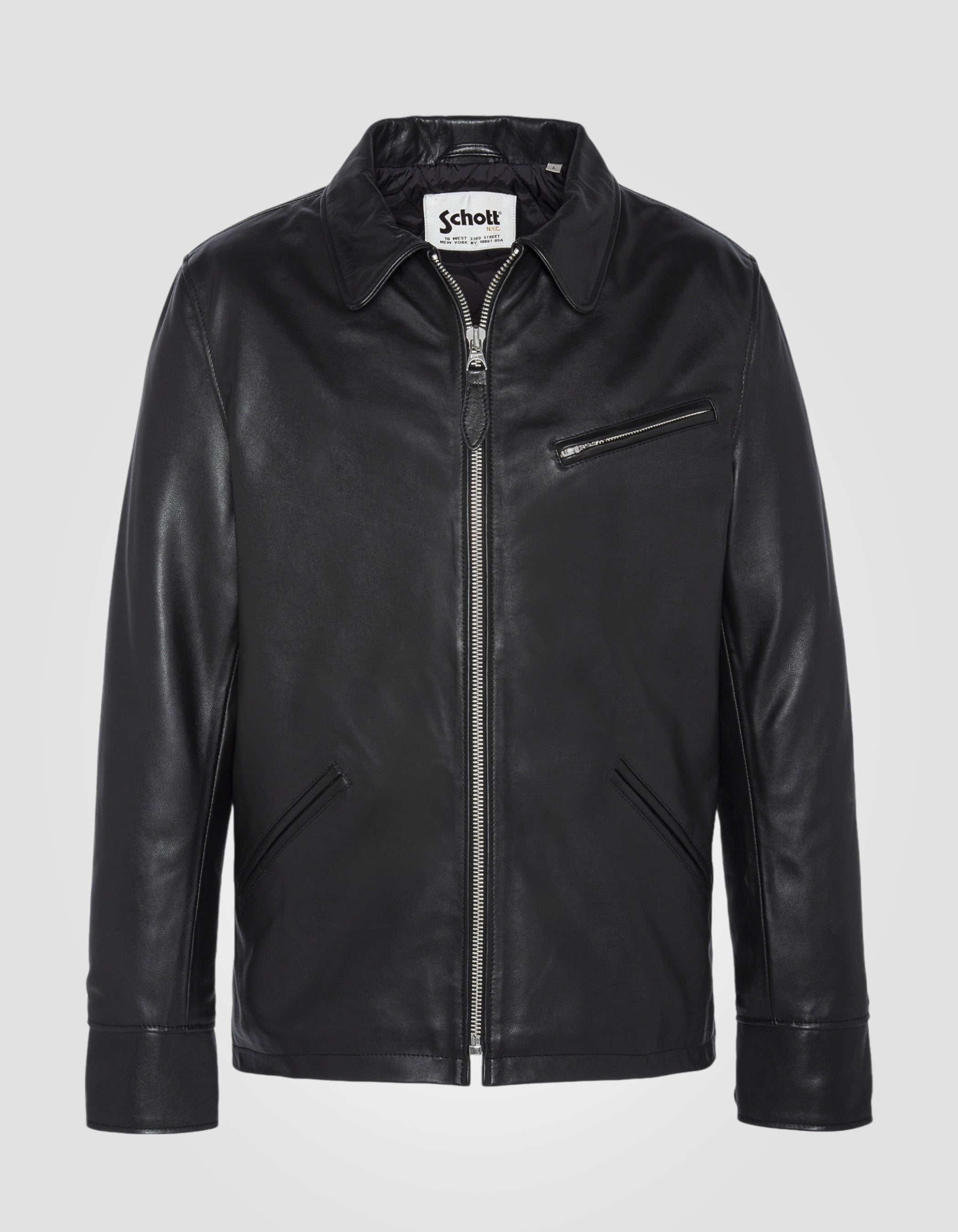 Schwarze lässige Jacke, Kuhläseserleder-2