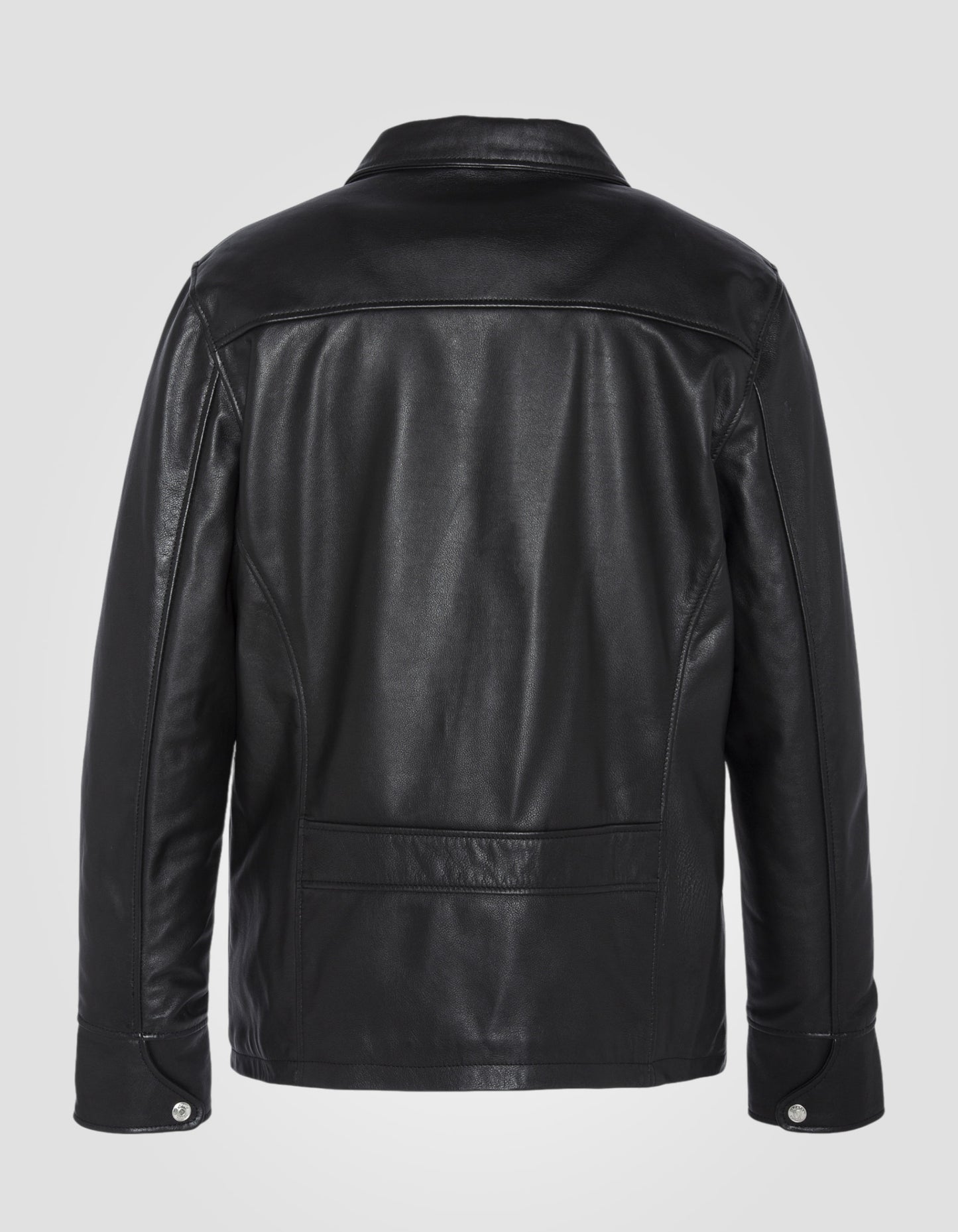 Schwarze lässige Jacke, Kuhläseserleder