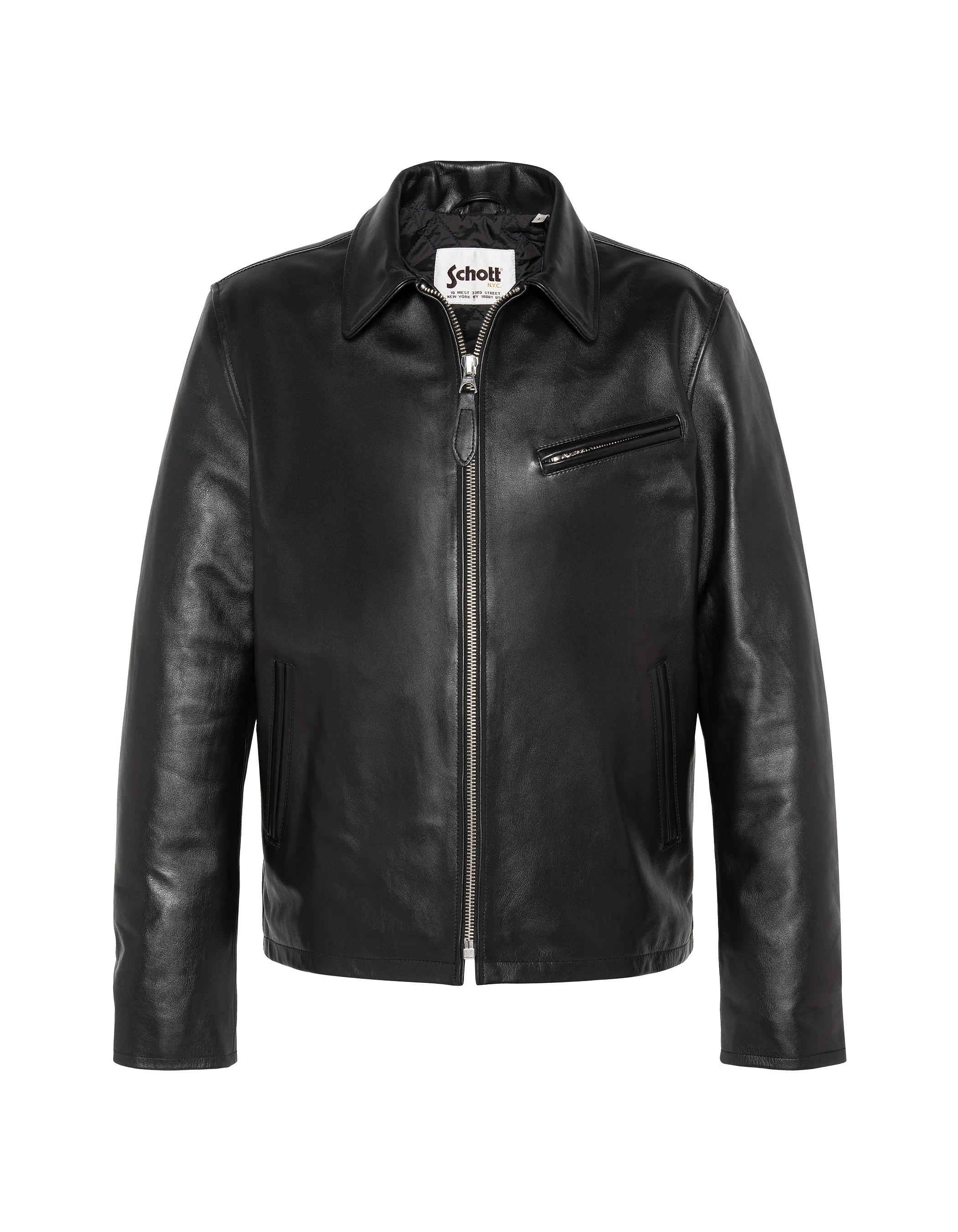 Black highway jacket, cowhide leather-2