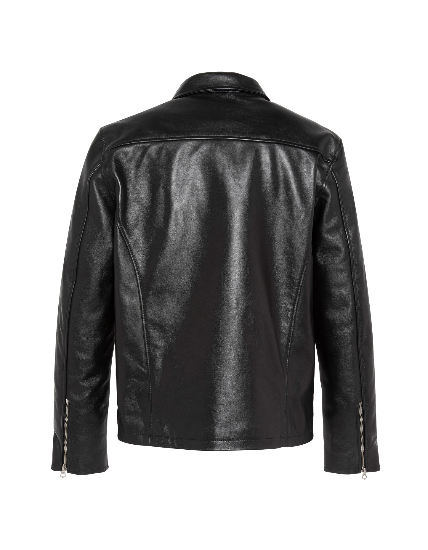Black highway jacket, cowhide leather