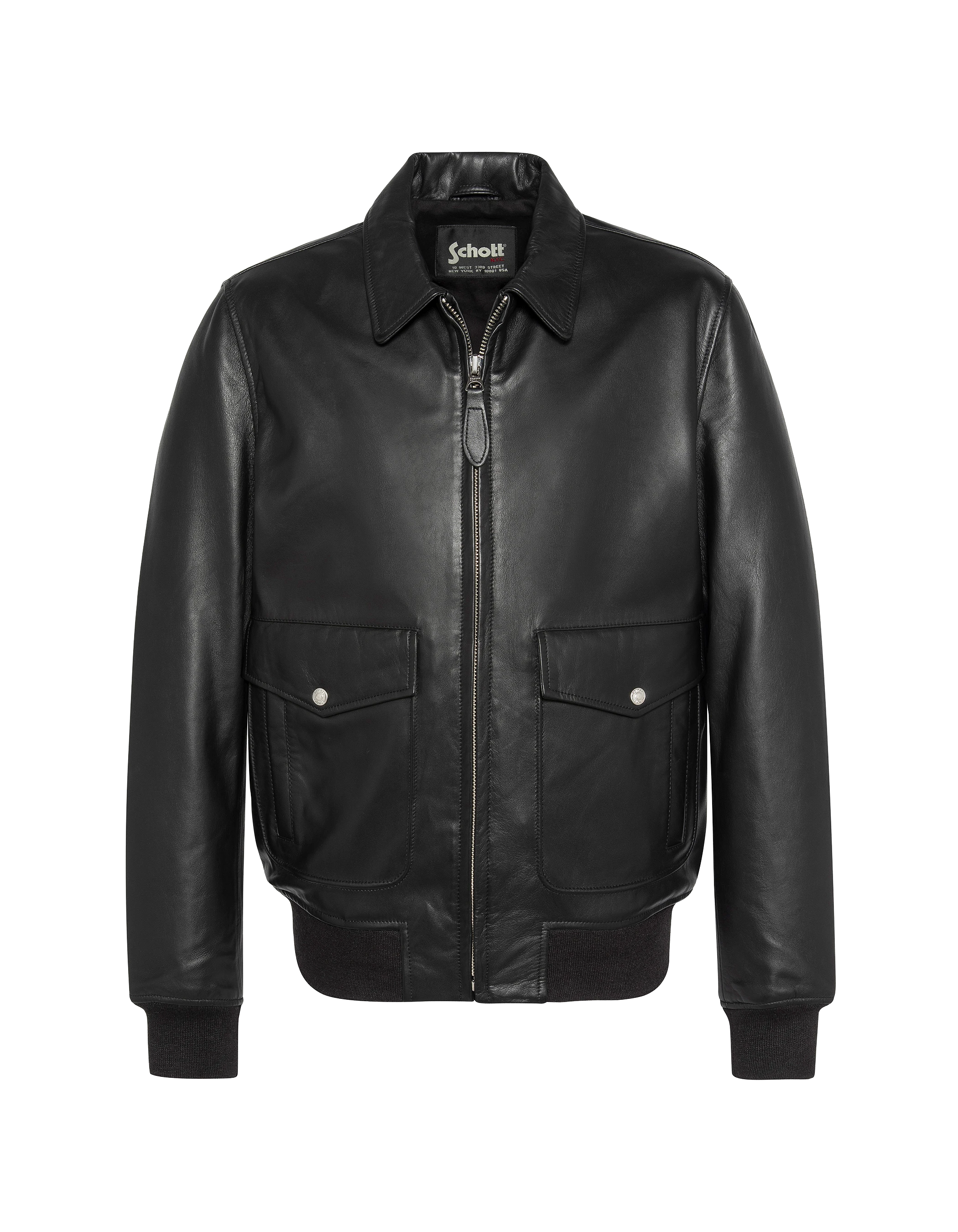 flight jacket black, lambskin leather-2