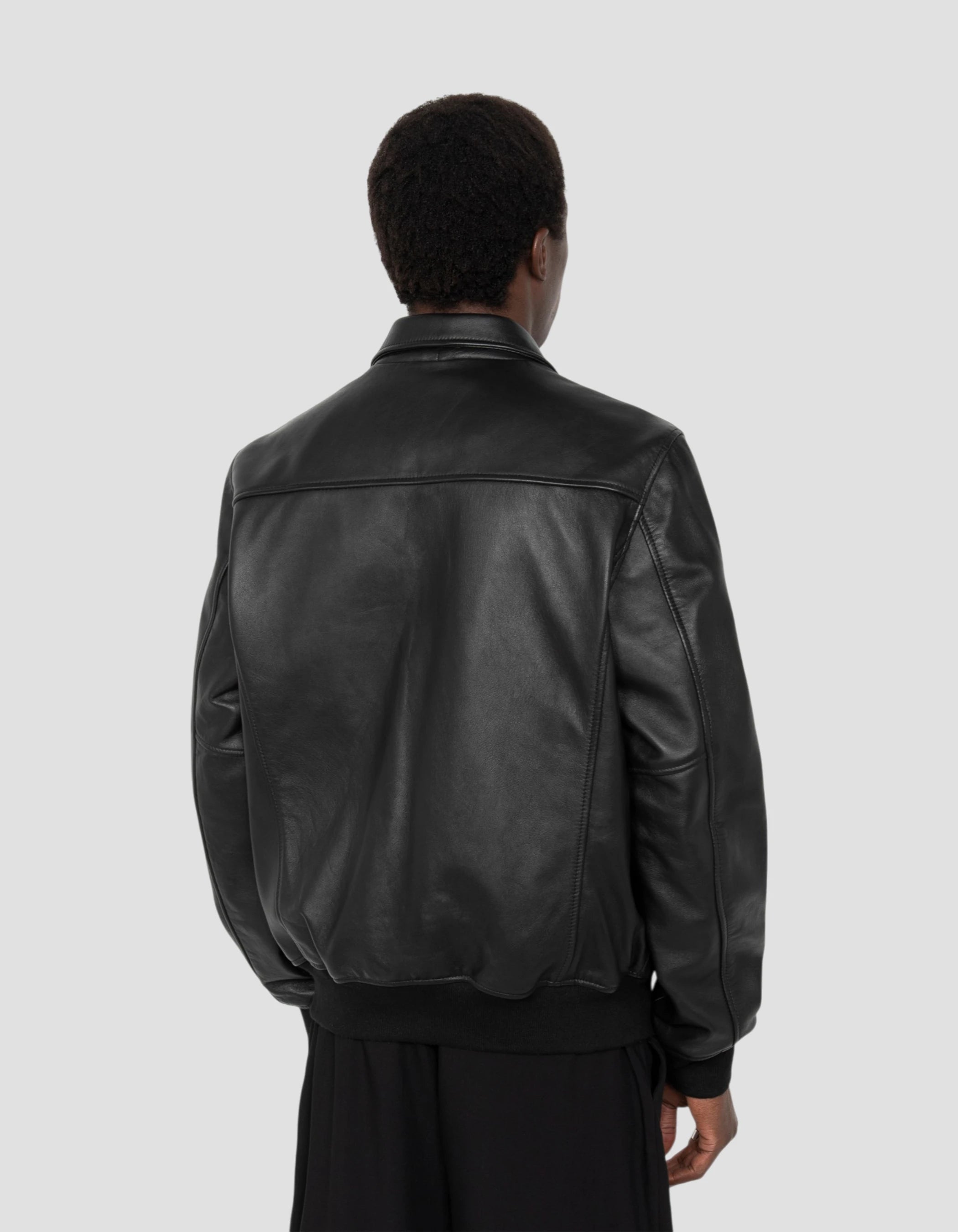 flight jacket black, lambskin leather-6